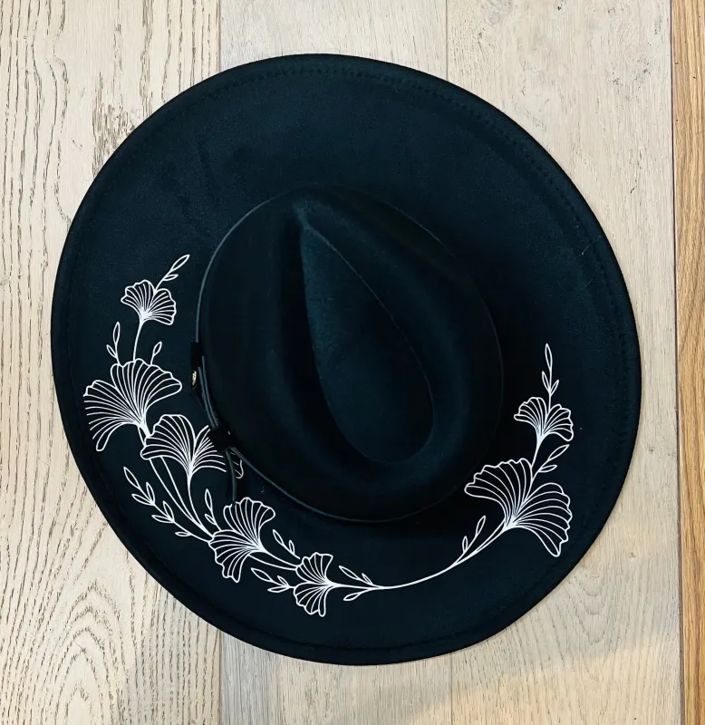 Vegan Felt Hat - XL Brim - Ginkgo Biloba made by Modcloth