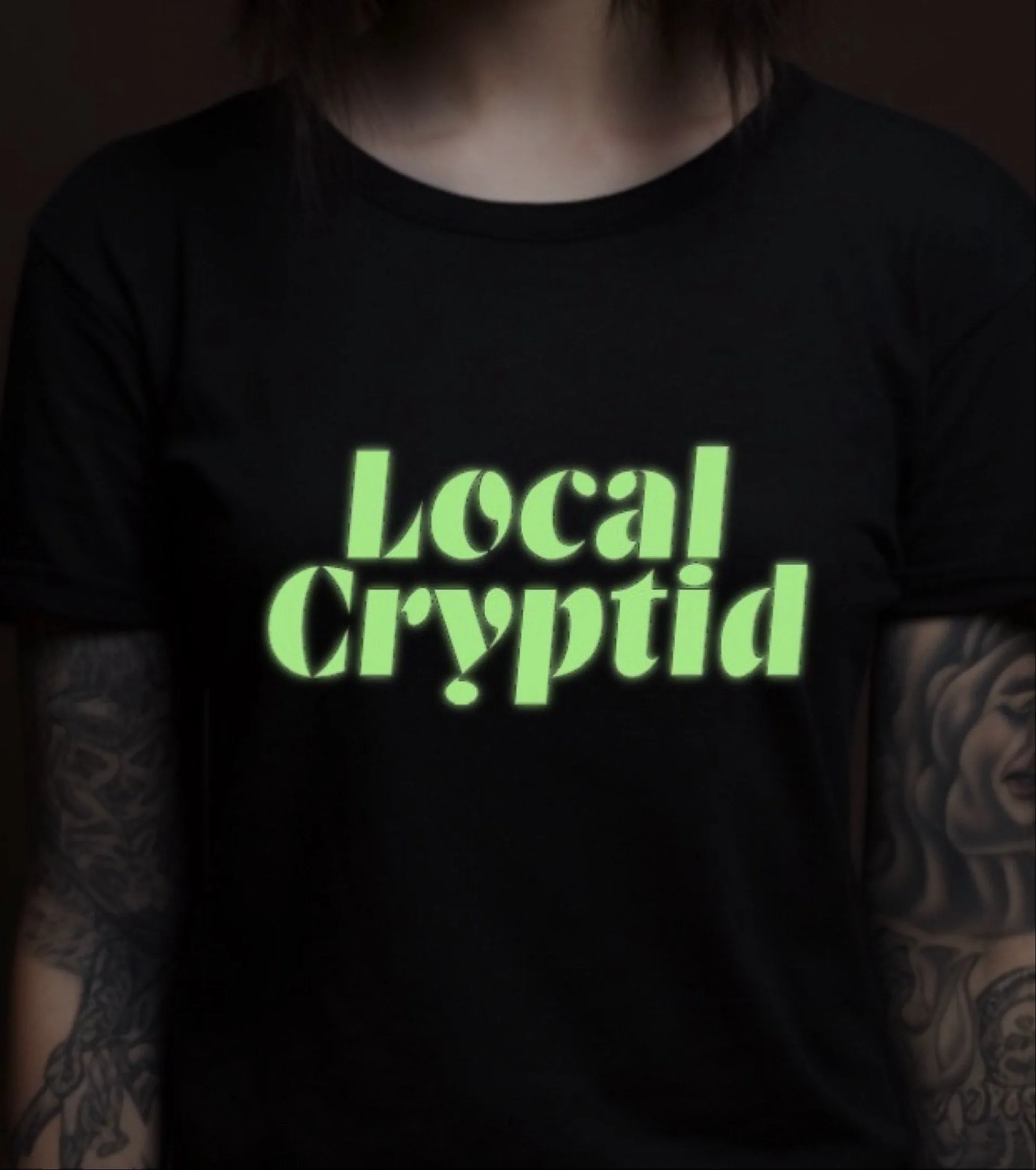 Local Cryptid Glow in the Dark: T-Shirt, Pullover, Hoodie, Tank or Long Sleeve sold by Modcloth product image thumbnail 2