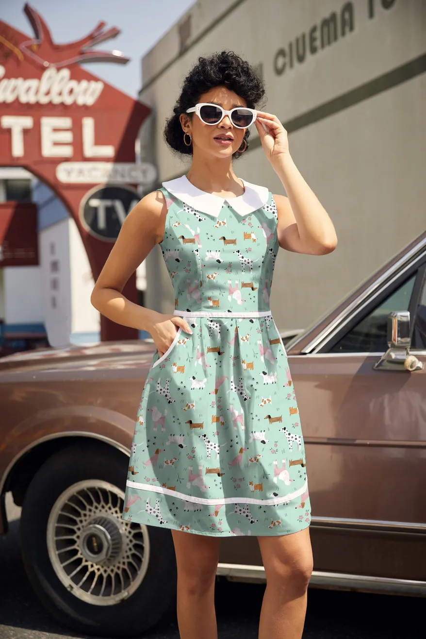 Retro Mod Collared Dress Dogs sold by Modcloth