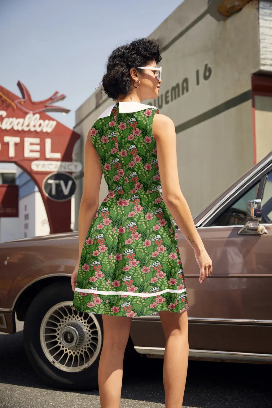 Retro Mod Collared Dress Flowers Print sold by Modcloth product image thumbnail 4