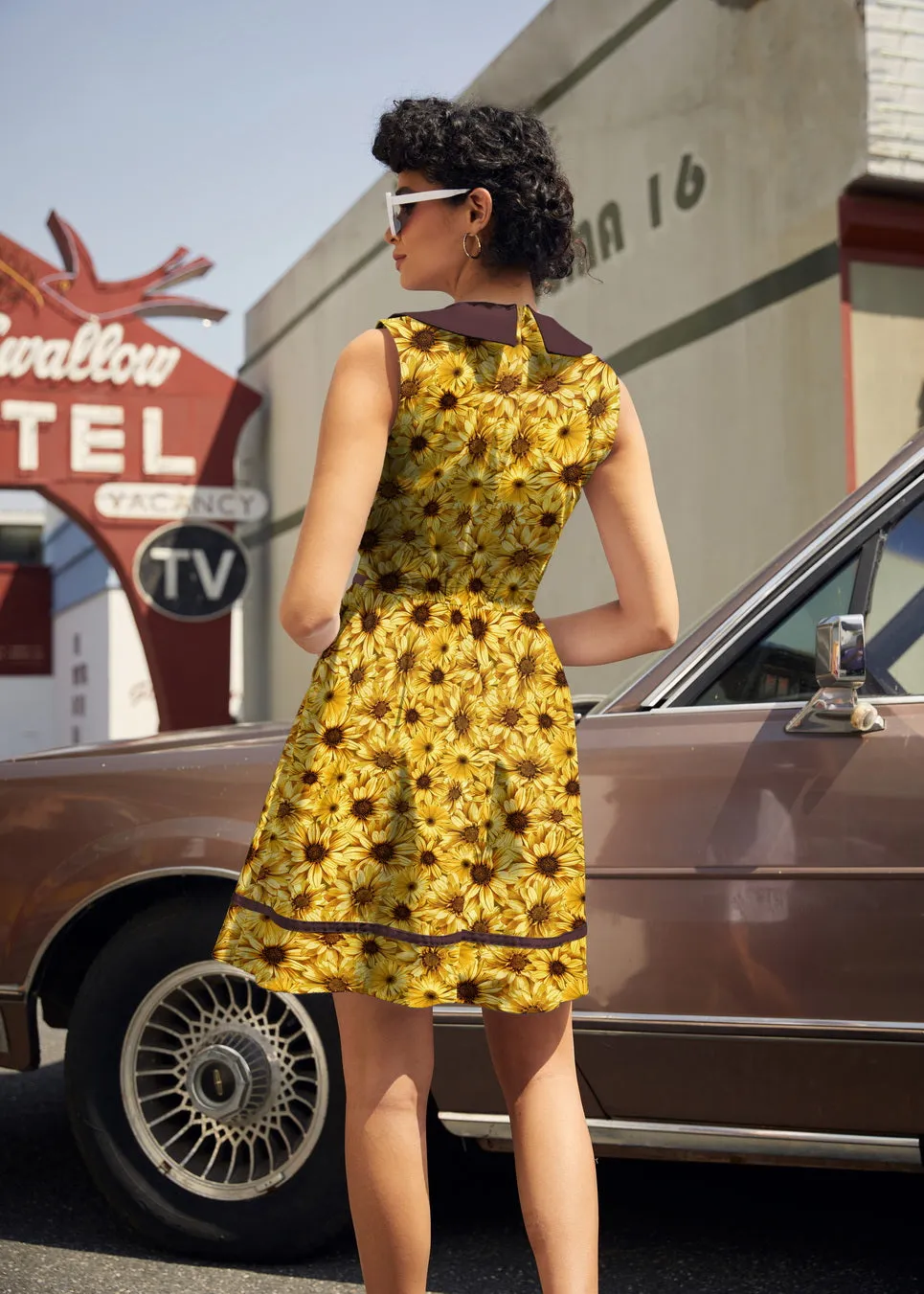 Retro Mod Collared Dress Sunflower sold by Modcloth product image thumbnail 3