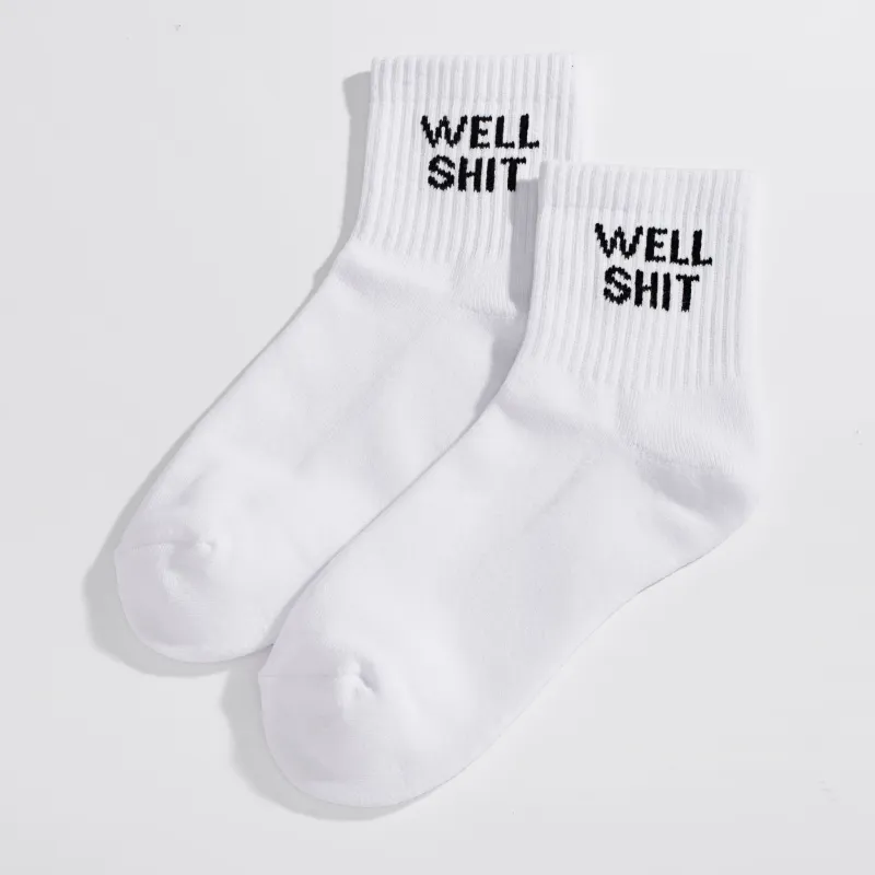 Well Shit Quarter Crew Socks made by Modcloth