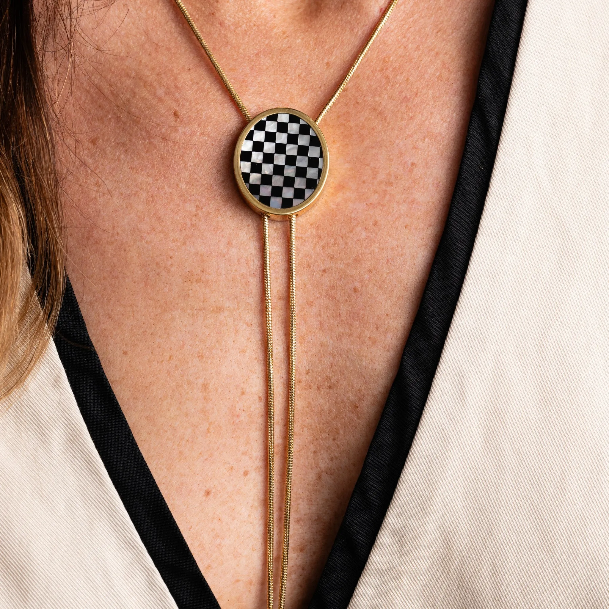 Checkered Bolo Necklace sold by Modcloth product image thumbnail 2