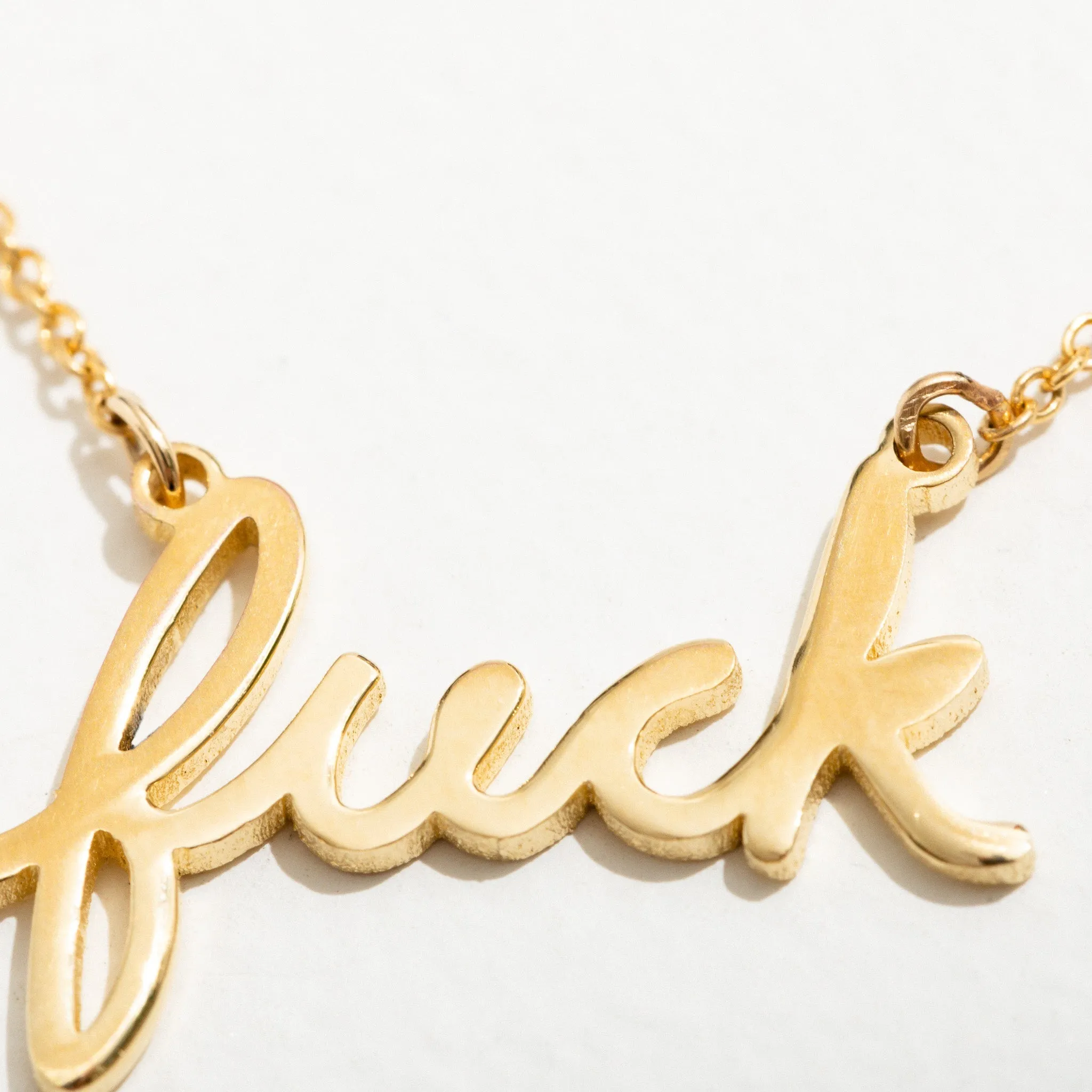 Fuck Script Necklace Sterling Silver sold by Modcloth product image thumbnail 2