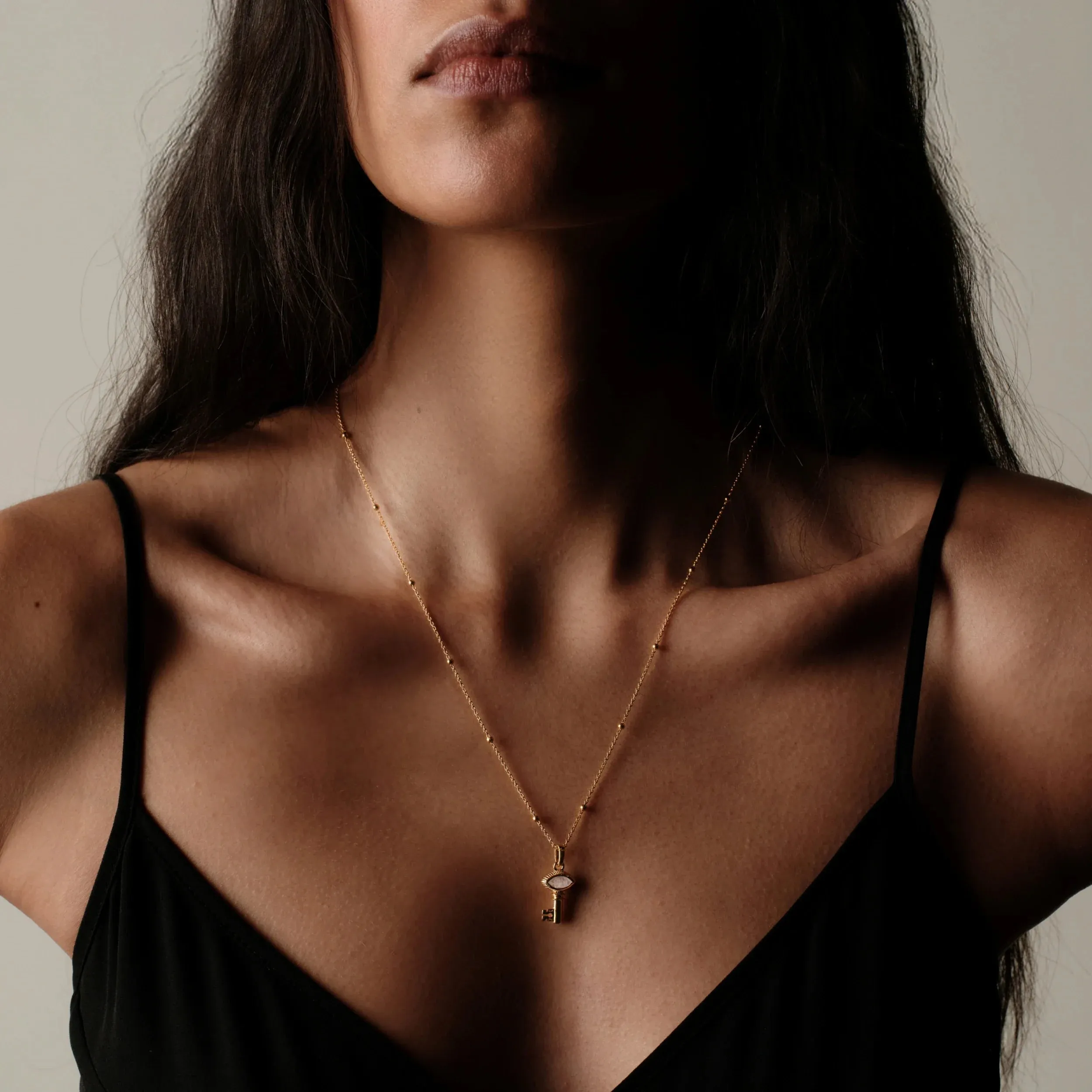 Mini Moonstone Key Necklace sold by Modcloth product image thumbnail 2