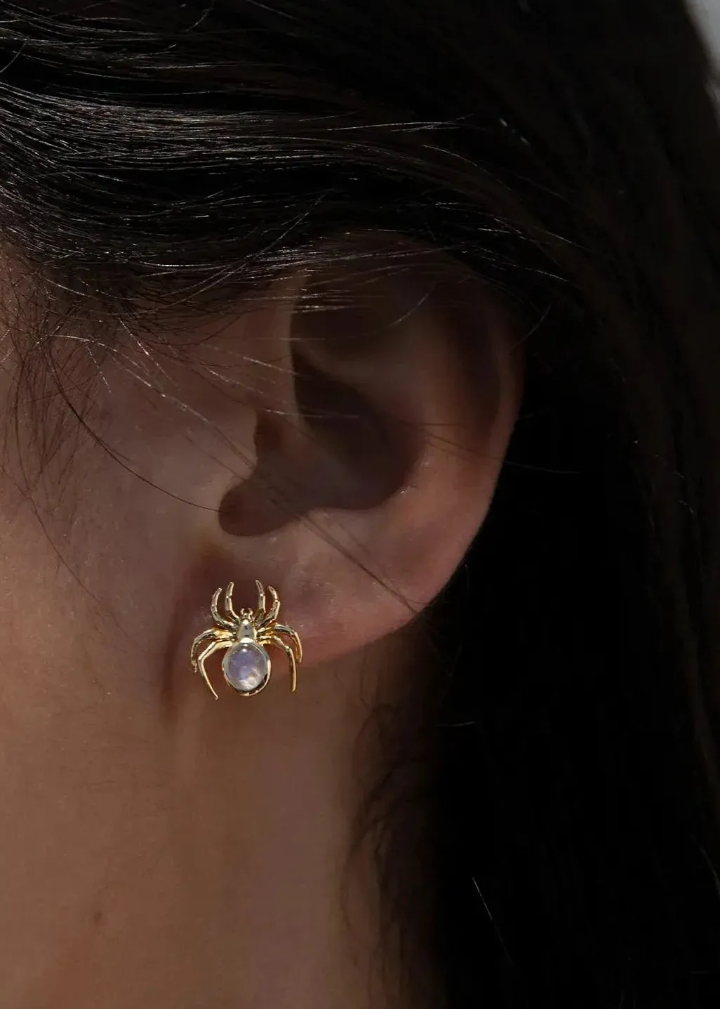 Moonstone Spider Stud Earrings sold by Modcloth