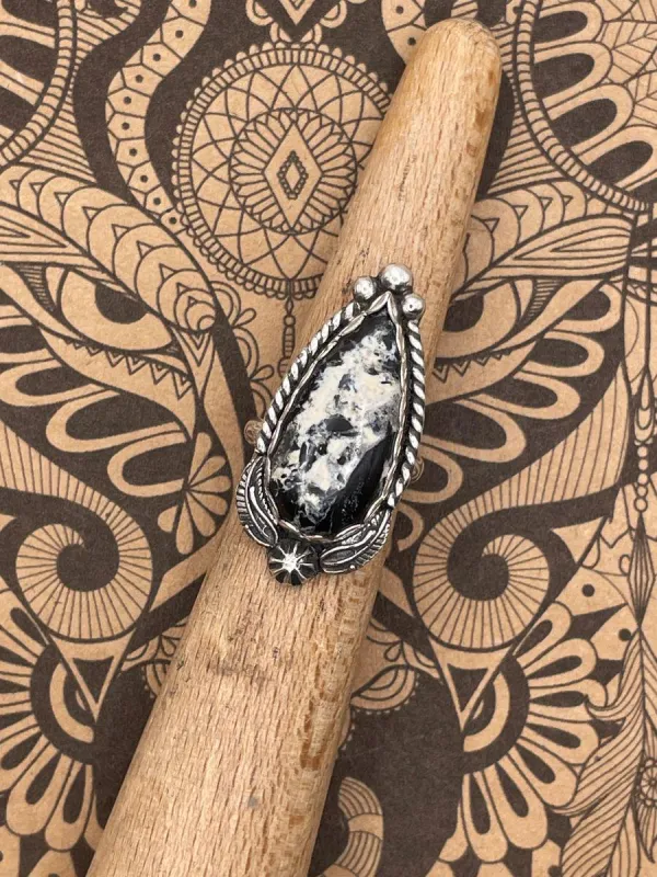 Aurora - White Buffalo Turquoise Ring made by Modcloth