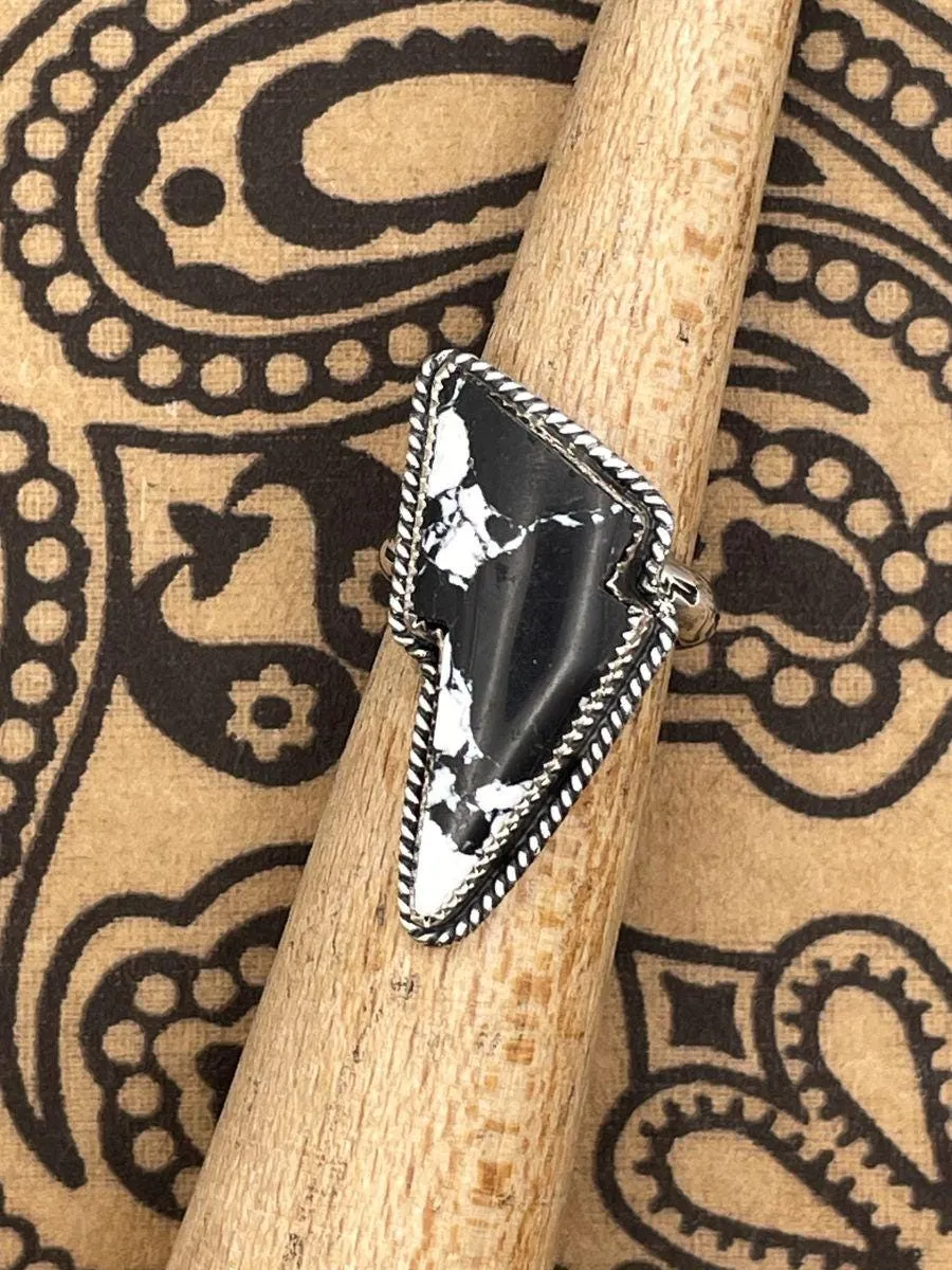 Aiden - White Buffalo Turquoise Lightning Bolt Ring sold by Modcloth product image thumbnail 2