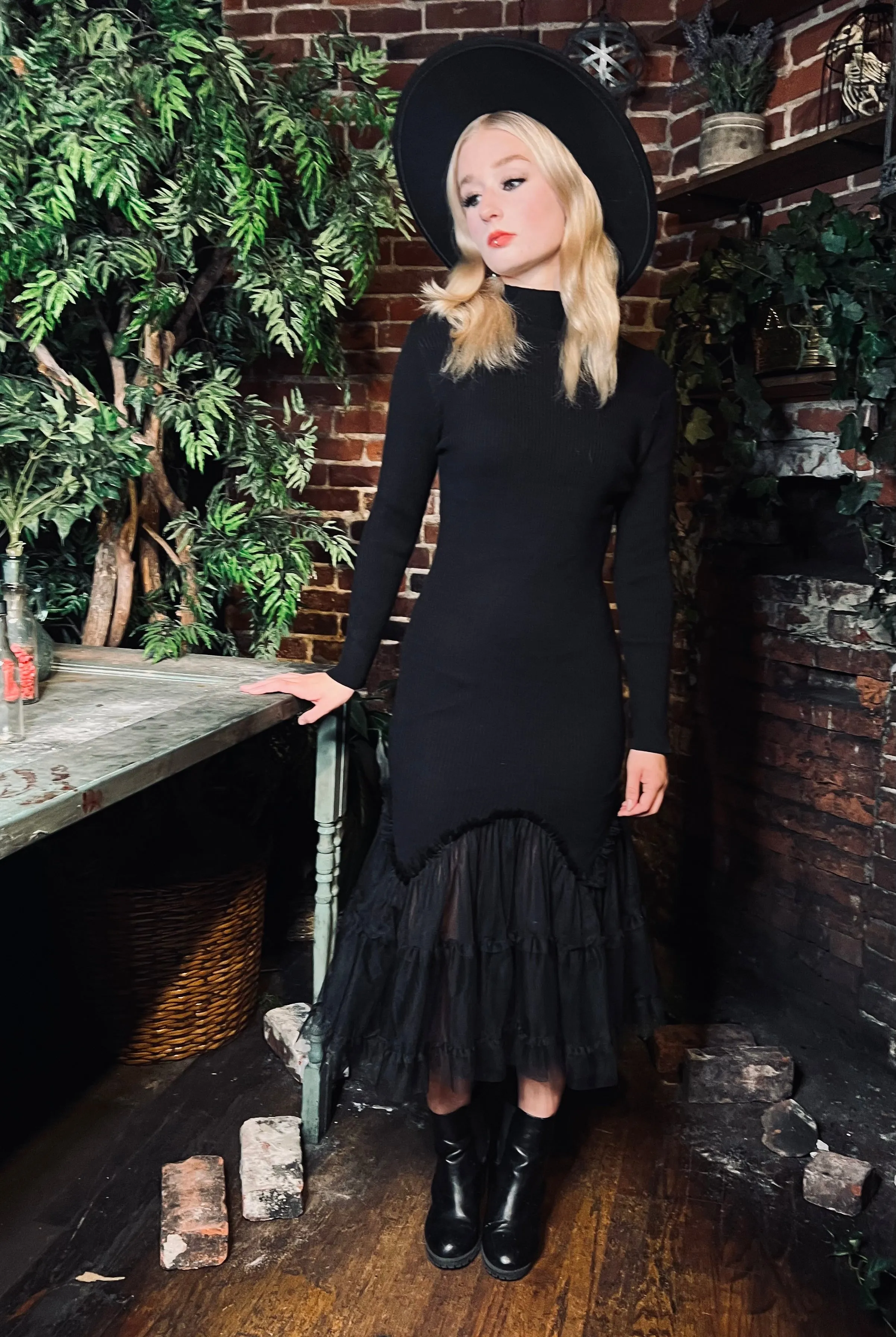 Beatrix - Curve Hugging Sweater Dress with Dreary Flared Hem sold by Modcloth product image thumbnail 2