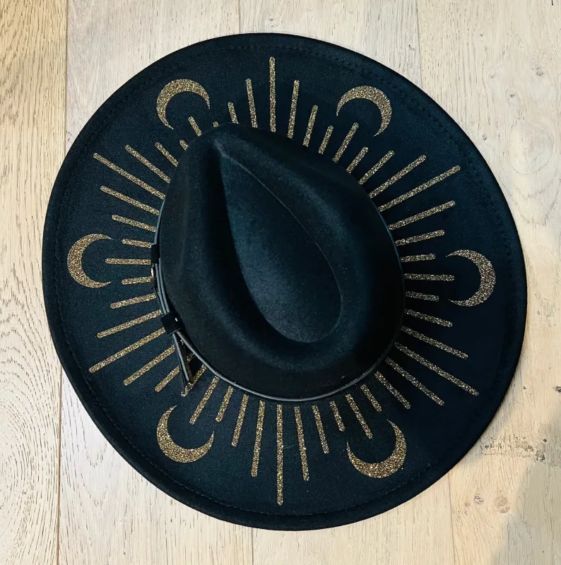 Vegan Felt Hat - XL Brim - Moonburst made by Modcloth