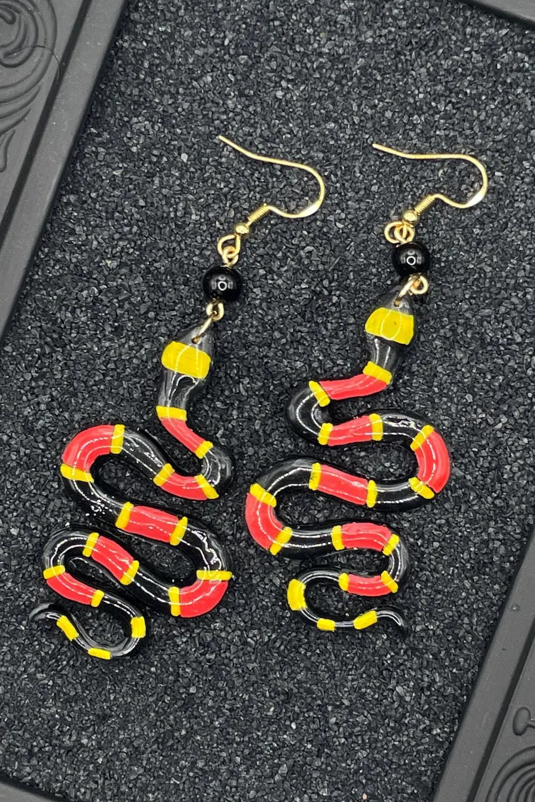 Tattoo - Coral Snake Earrings: Handmade Polymer Clay sold by Modcloth