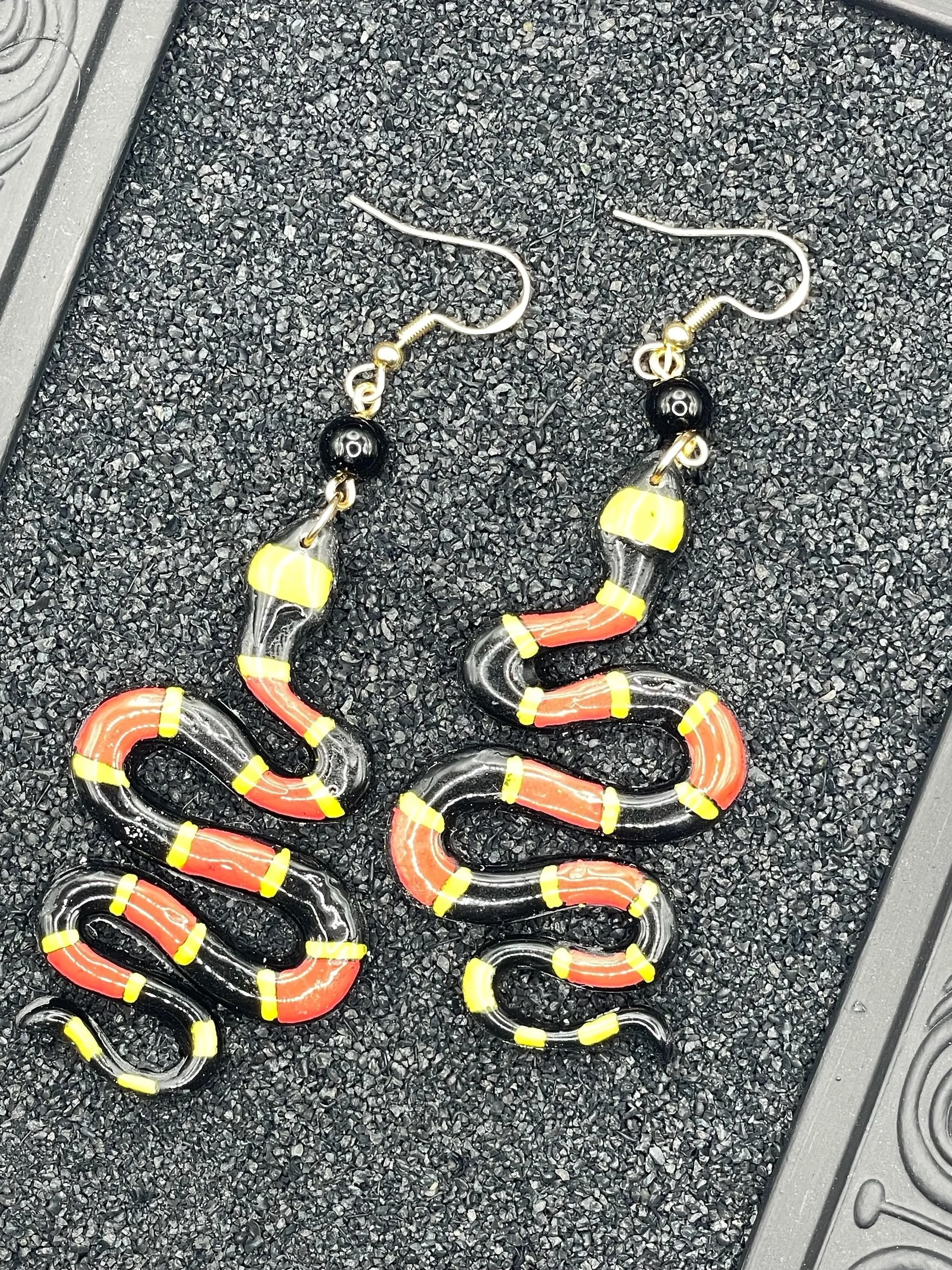 Tattoo - Coral Snake Earrings: Handmade Polymer Clay sold by Modcloth product image thumbnail 4
