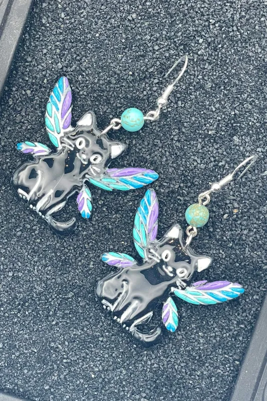 Cat Lover - Fairy Kitty Earrings: Handmade Polymer Clay made by Modcloth