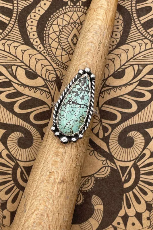 Bailey - Kingman Turquoise Teardrop Ring made by Modcloth