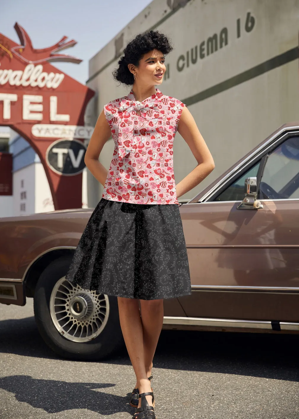 Vintage Style Bow Top in XOXO sold by Modcloth