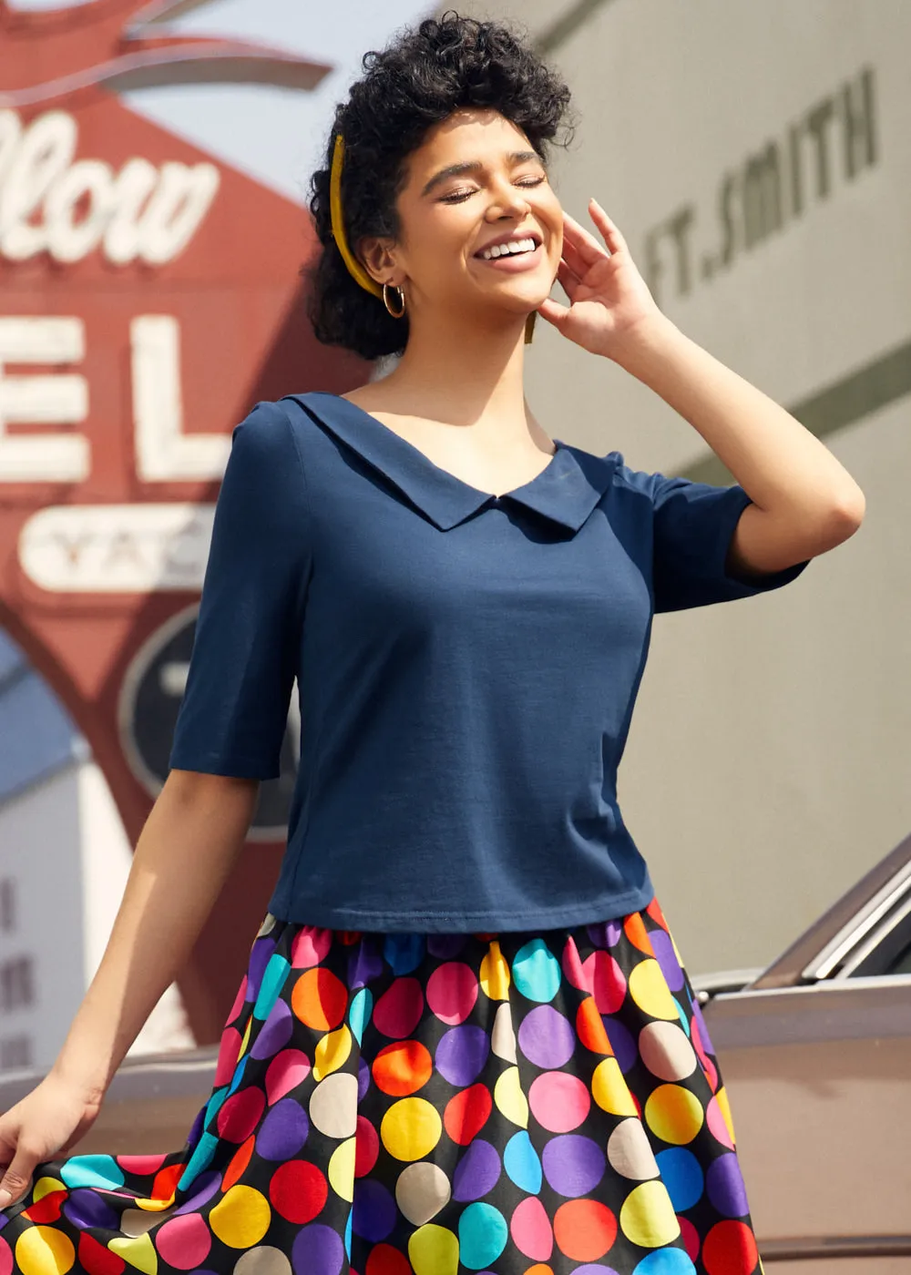 Properly Playful Collared Tee sold by Modcloth product image thumbnail 4
