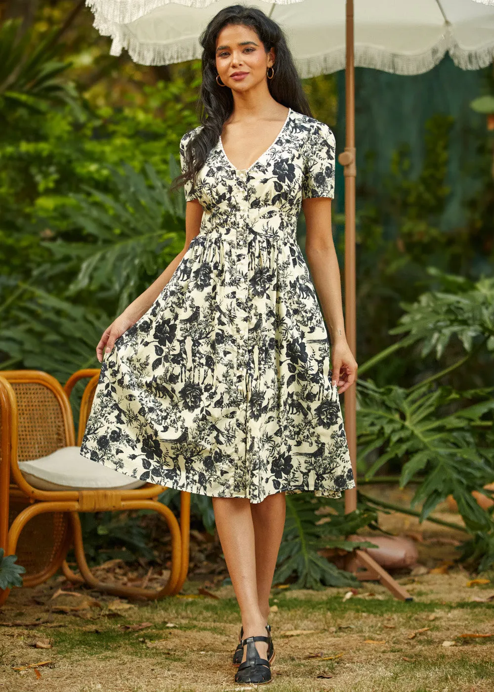 Plot Twist Fit & Flare Dress sold by Modcloth product image thumbnail 3