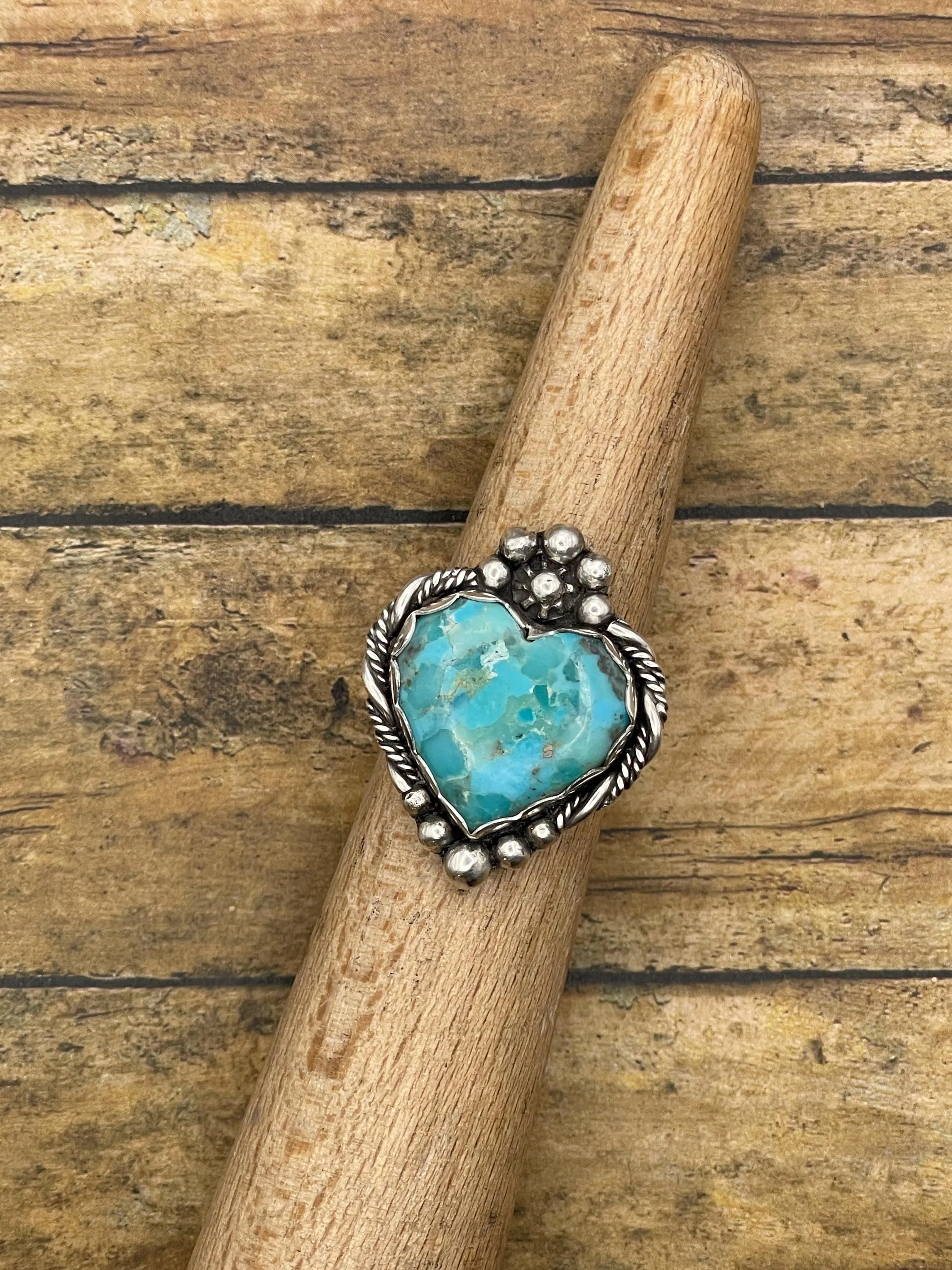 Brandy - Turquoise Heart Ring sold by Modcloth