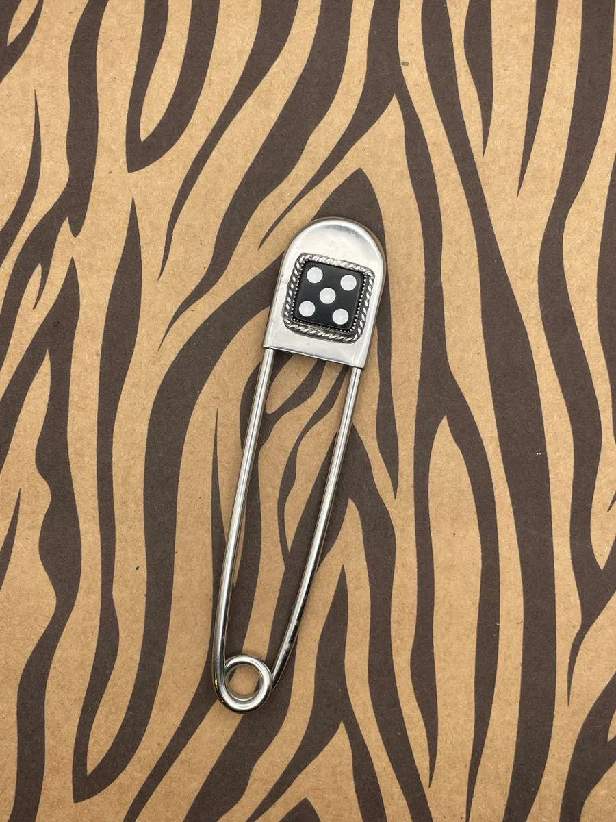 Zipper - Jumbo Safety Pin Keychain Black Dice #5 sold by Modcloth product image thumbnail 2