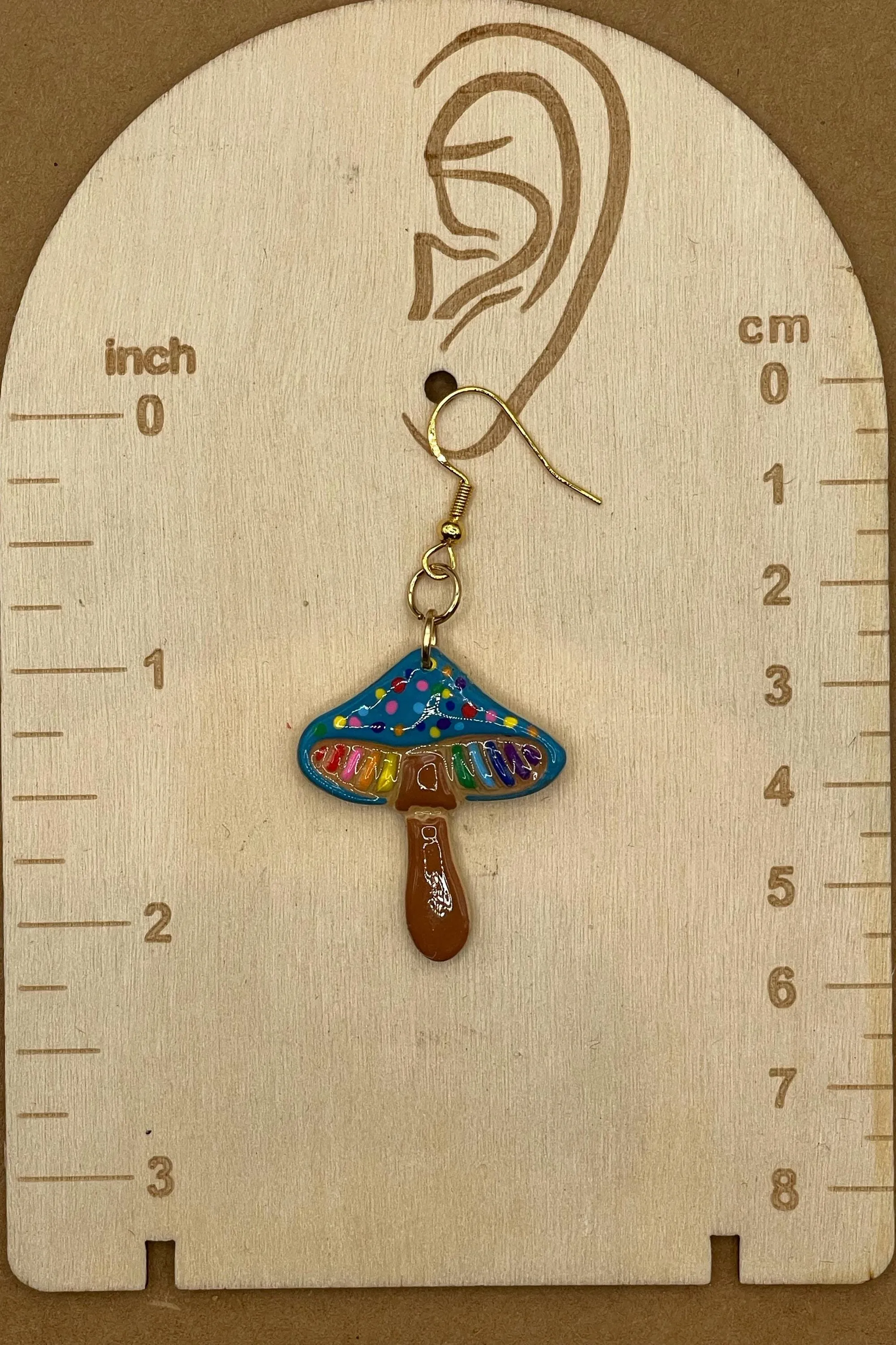 Magical Forest - Groovy Rainbow Mushroom Earrings: Handmade Polymer Clay sold by Modcloth product image thumbnail 2