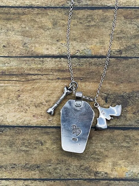 Willow - White Buffalo Coffin Charm Necklace with Bone and Bat sold by Modcloth product image thumbnail 3