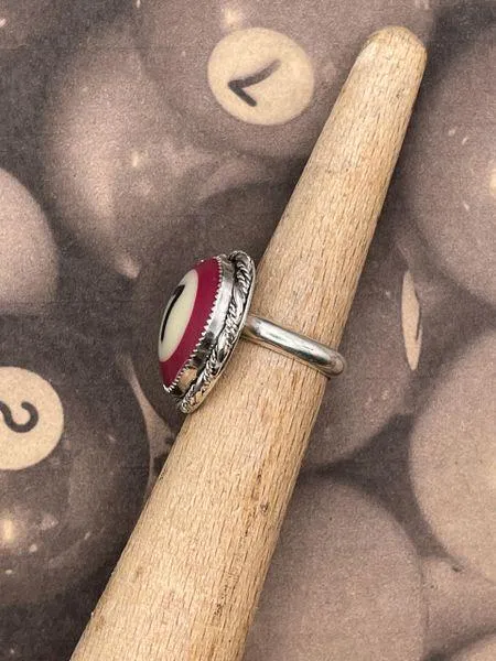 Steven - Vintage Billiard Ball Lucky #7 Heart Ring sold by Modcloth product image thumbnail 3