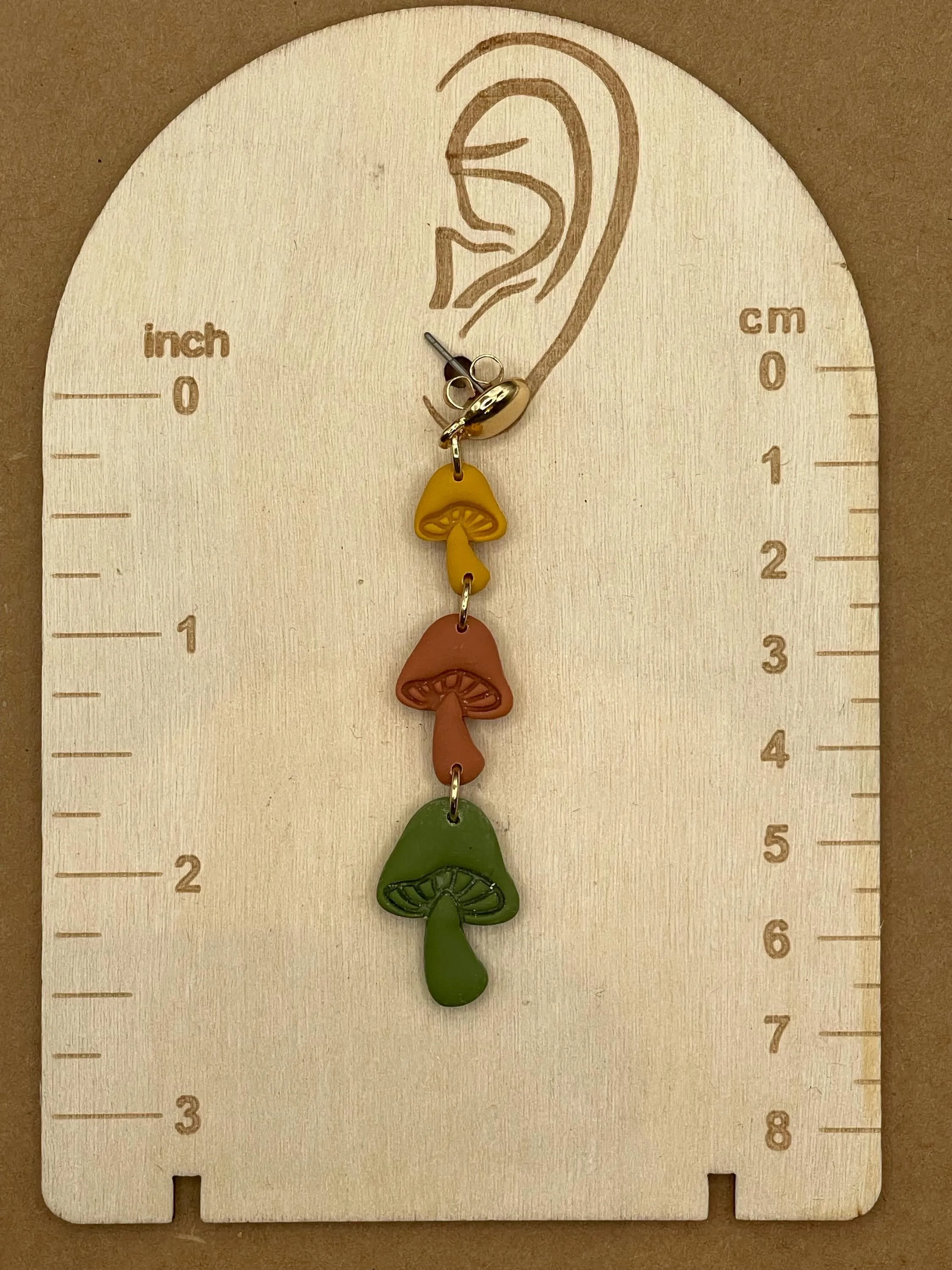 Magical Forest - Triple Mushroom Earrings: Handmade Polymer Clay sold by Modcloth product image thumbnail 2