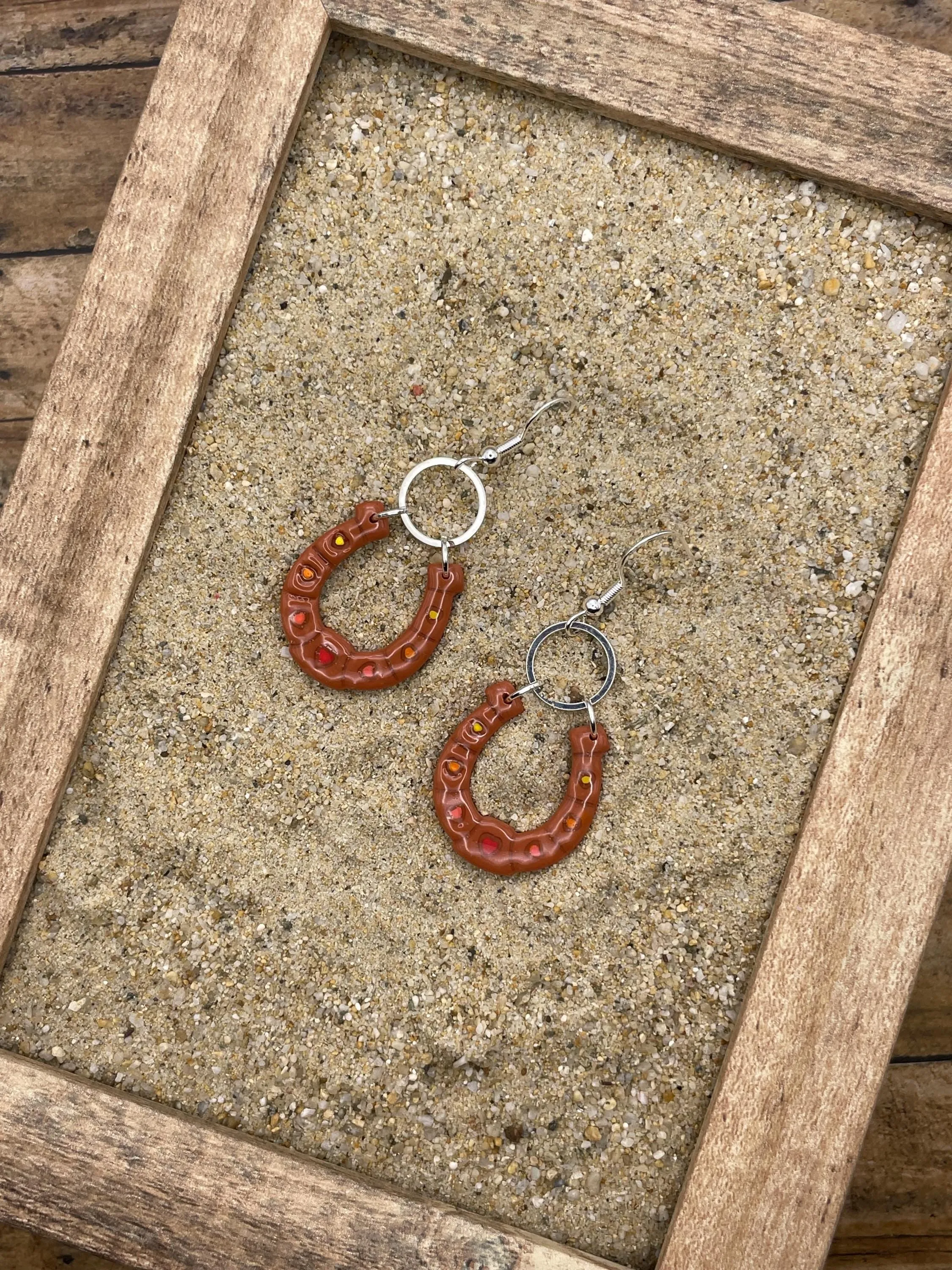 Joshua Tree - Lucky Horseshoe Dangle Earrings: Handmade Polymer Clay sold by Modcloth product image thumbnail 4