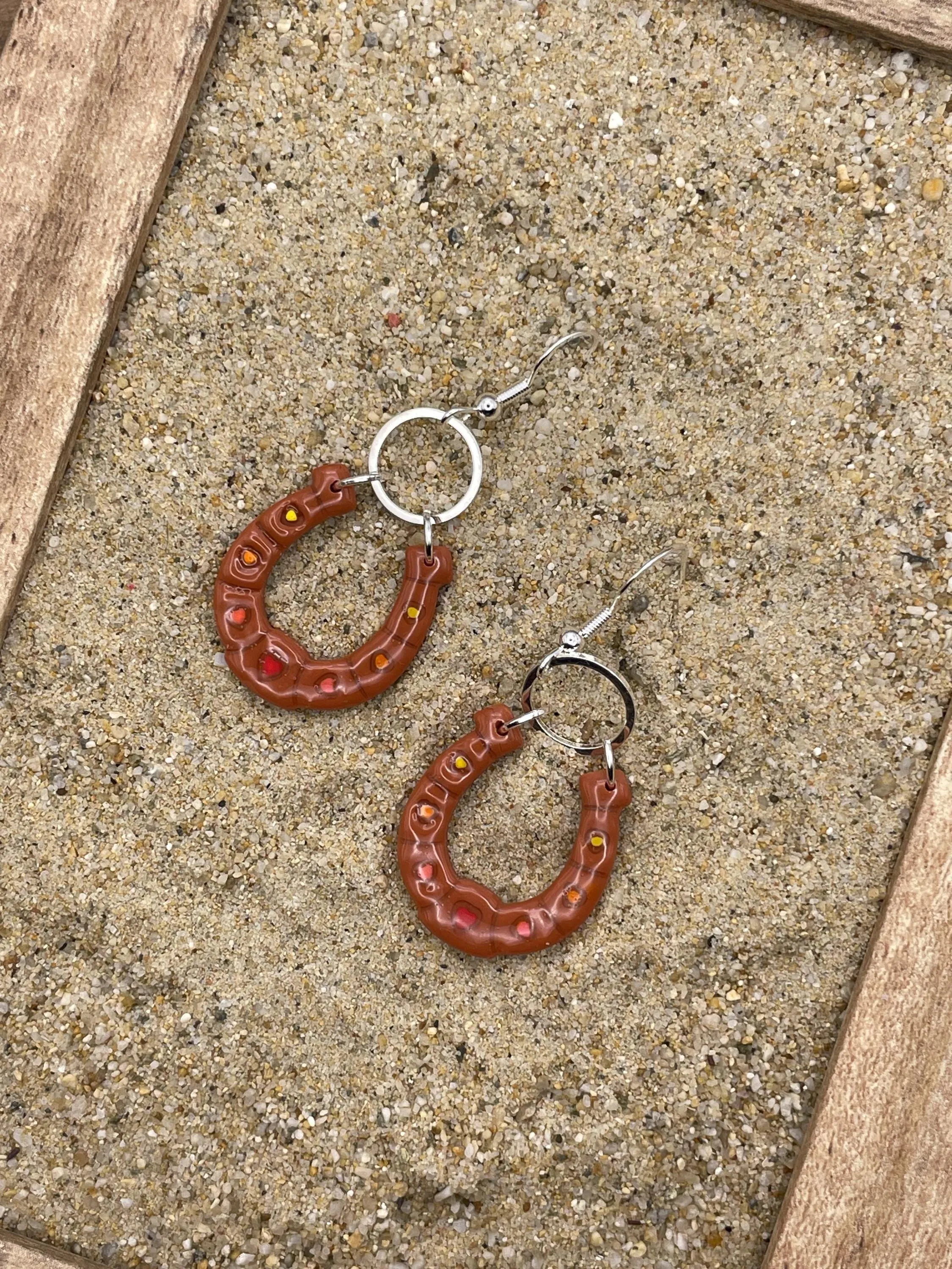 Joshua Tree - Lucky Horseshoe Dangle Earrings: Handmade Polymer Clay sold by Modcloth product image thumbnail 3