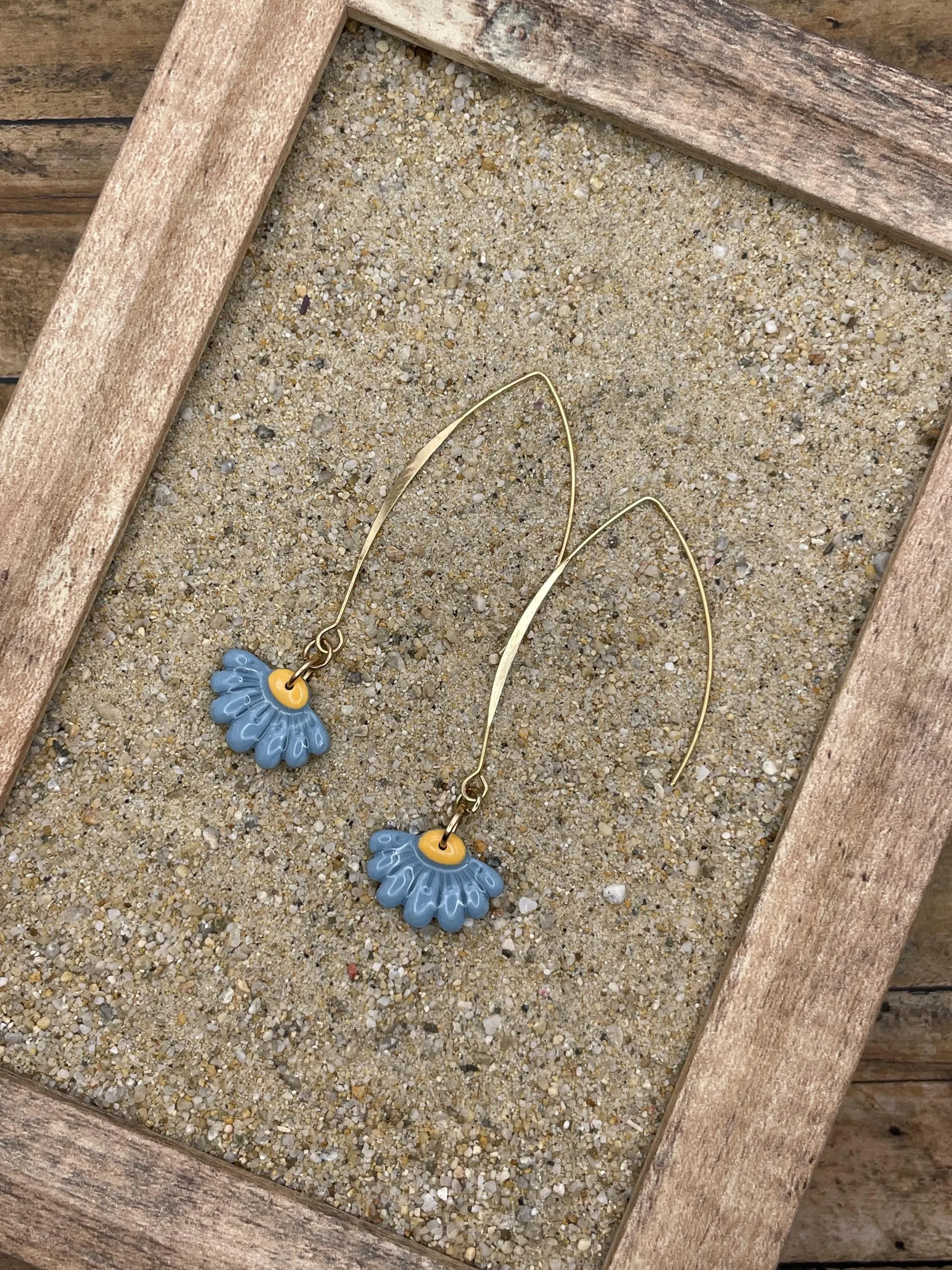 Spring Fling - Forget Me Not Blue Flower Earrings: Handmade Polymer Clay sold by Modcloth product image thumbnail 3