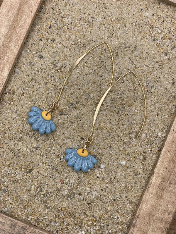 Spring Fling - Forget Me Not Blue Flower Earrings: Handmade Polymer Clay made by Modcloth