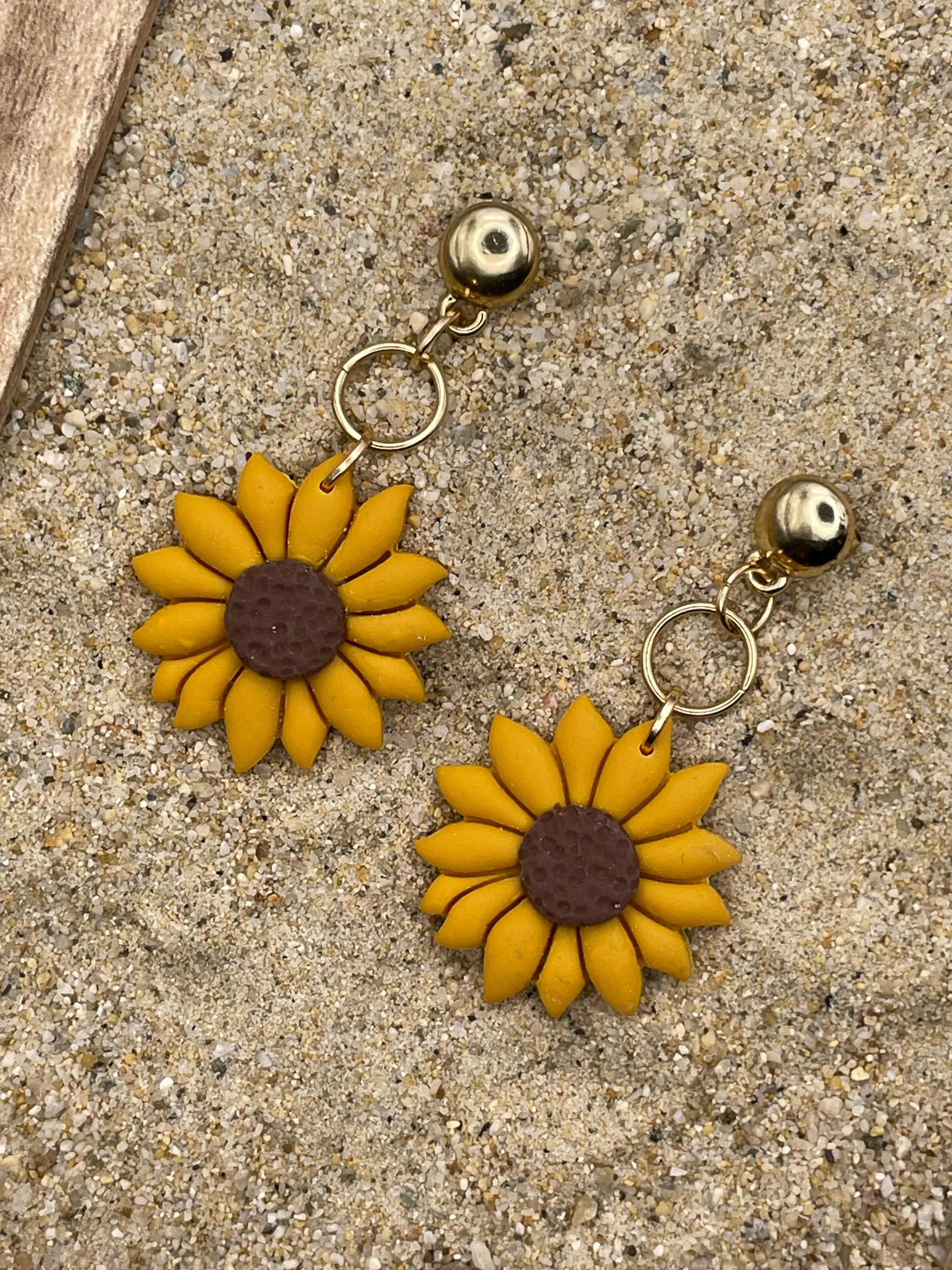 Spring Fling - Sunflower Dangle Earrings: Handmade Polymer Clay sold by Modcloth product image thumbnail 4
