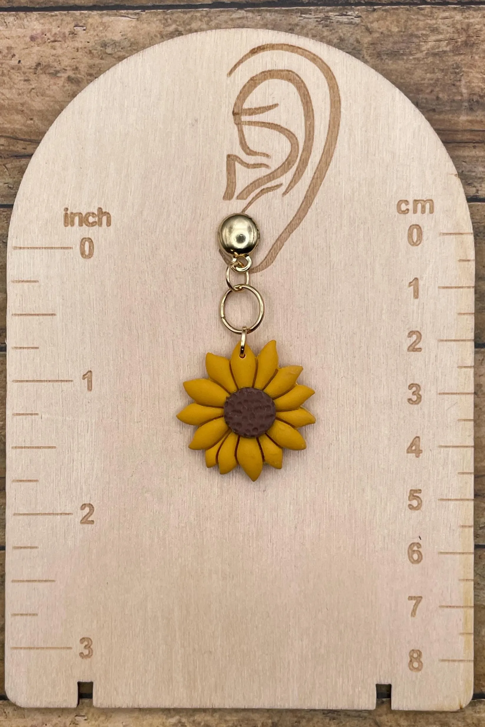Spring Fling - Sunflower Dangle Earrings: Handmade Polymer Clay sold by Modcloth product image thumbnail 2