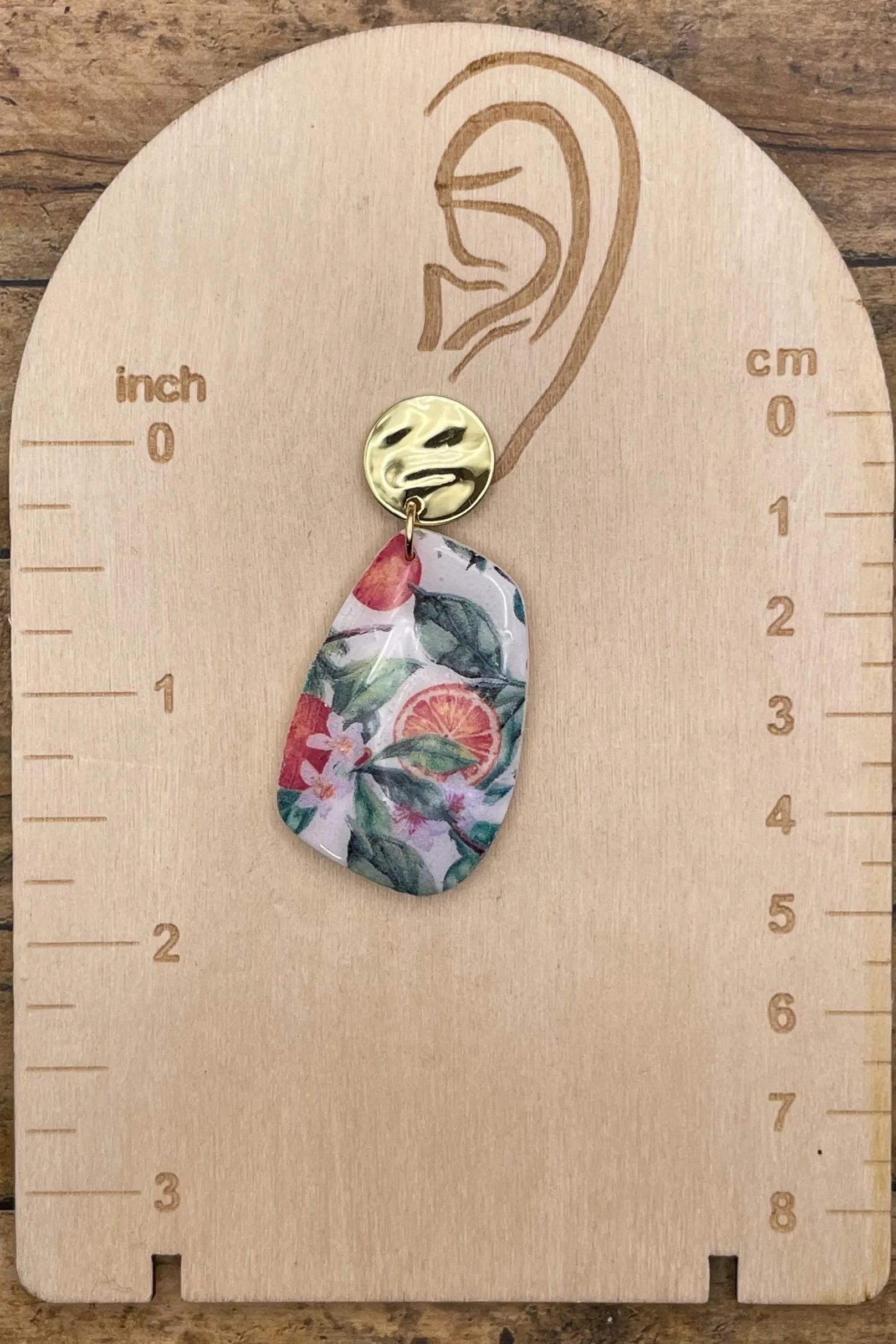Tutti Frutti - Oranges Printed Dangle Earrings: Handmade Polymer Clay sold by Modcloth product image thumbnail 2