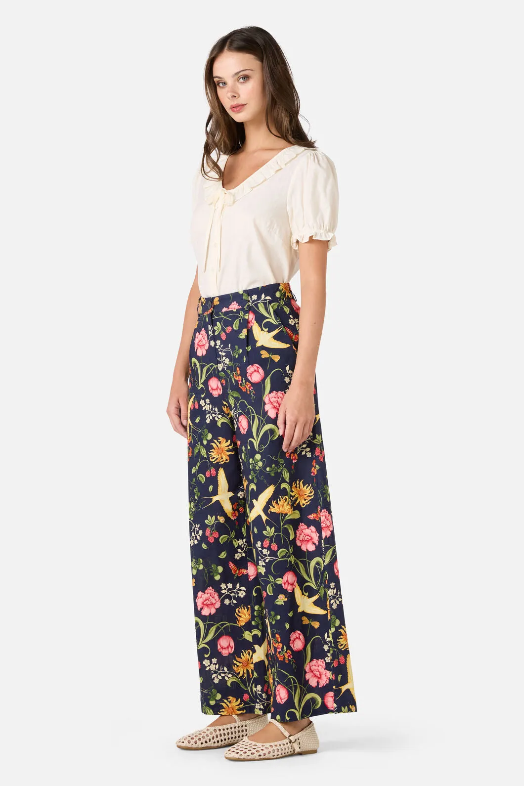 Whimsical Garden Wide Leg Cotton Pants sold by Modcloth product image thumbnail 5