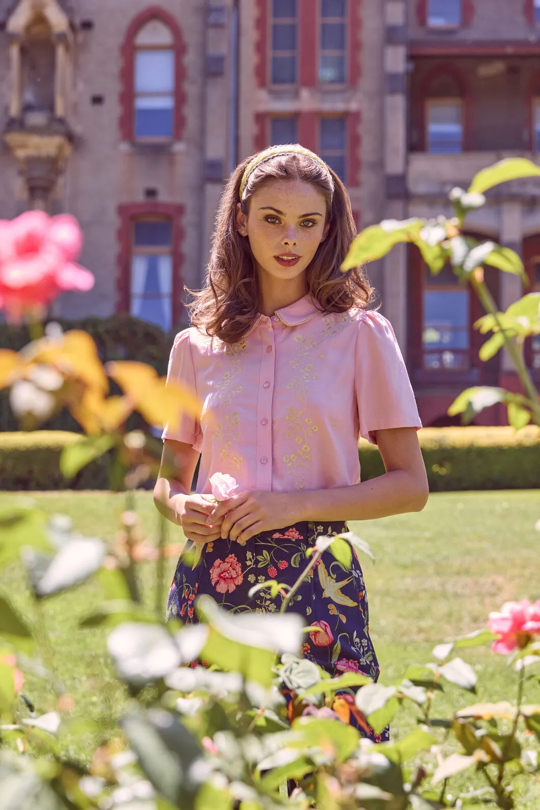 Whimsical Embroidered Blouse sold by Modcloth