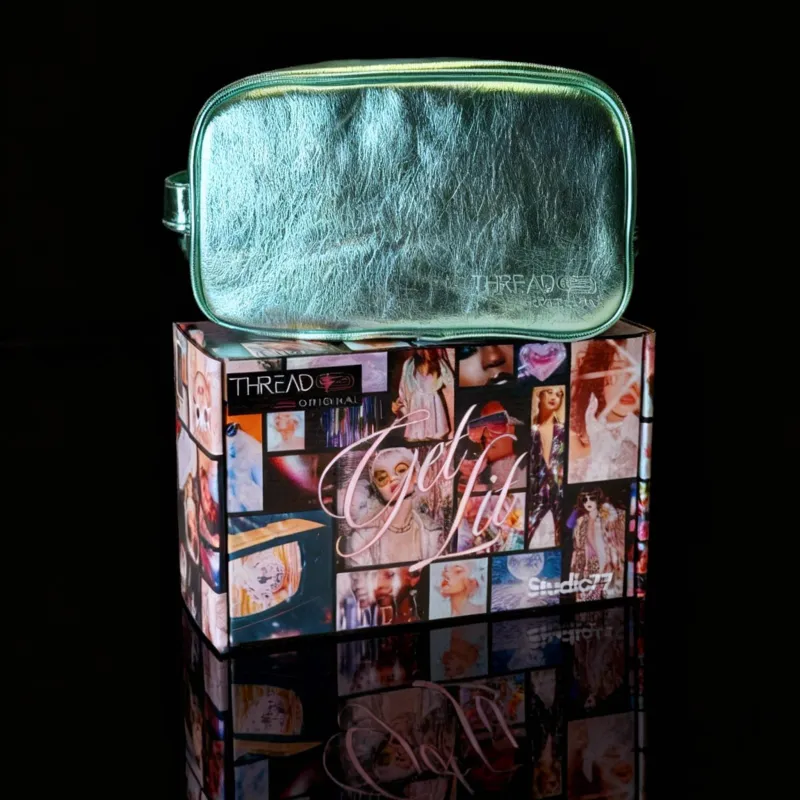 Aurora Get Lit Light Up Makeup Bag - Mint made by Modcloth