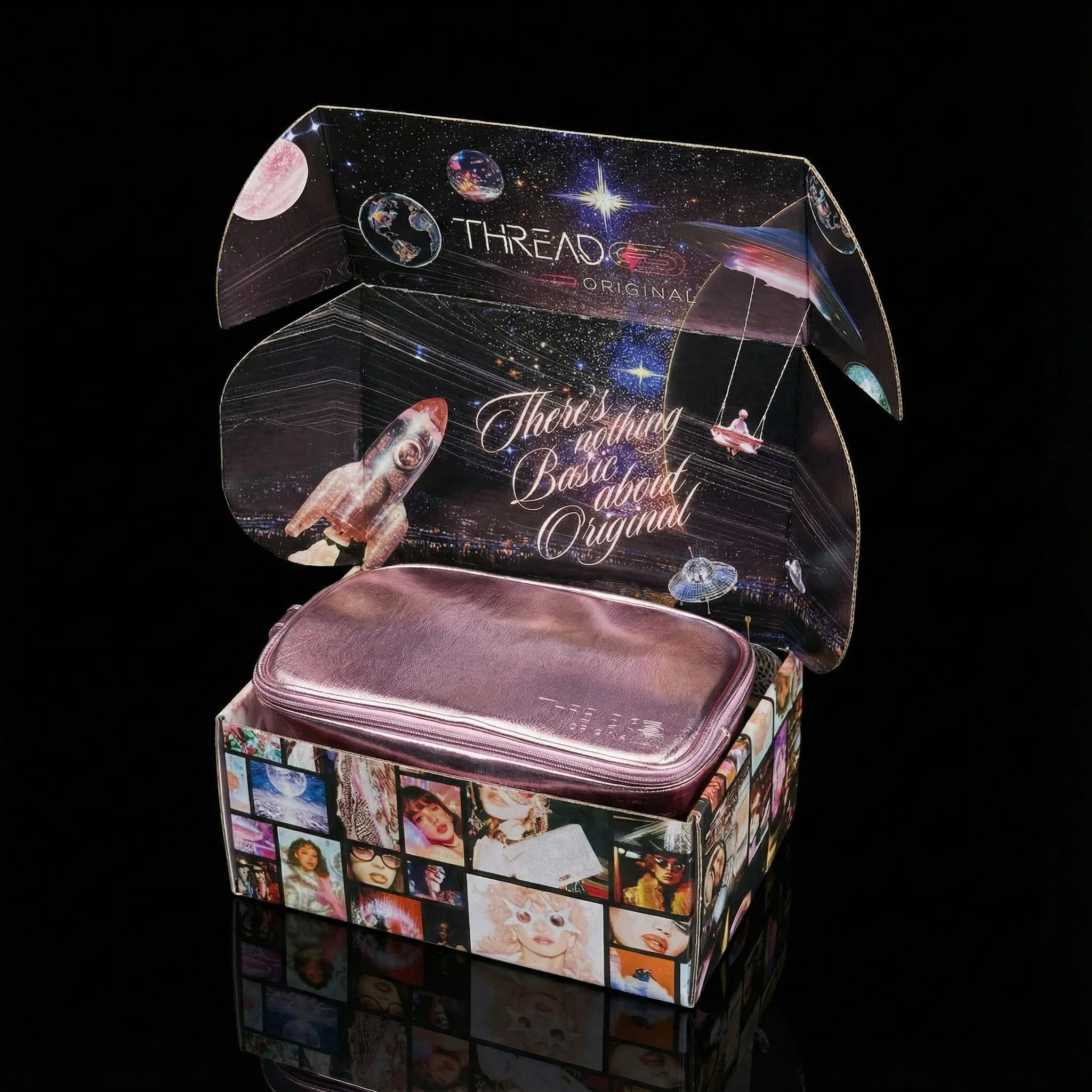 Aurora Get Lit Light Up Makeup Bag - Pink sold by Modcloth product image thumbnail 4