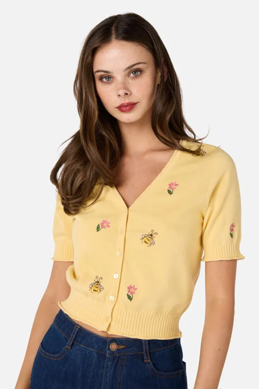 Honey Bee Embroidered Cardigan made by Modcloth