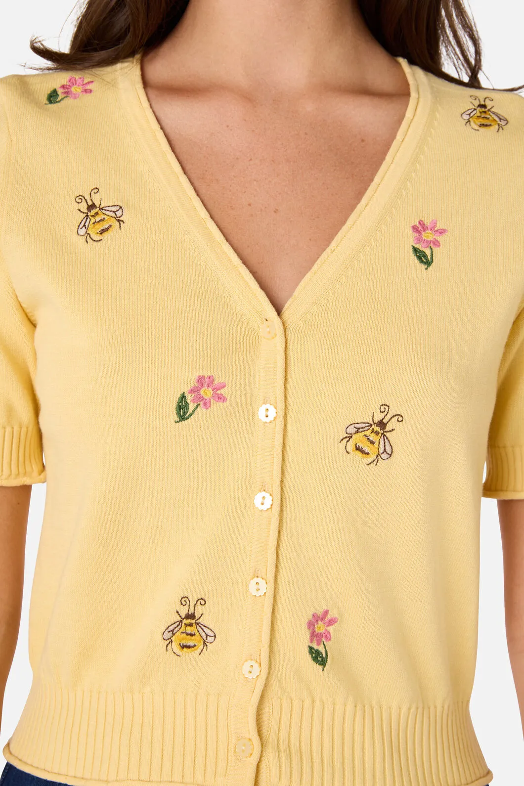Honey Bee Embroidered Cardigan sold by Modcloth product image thumbnail 5