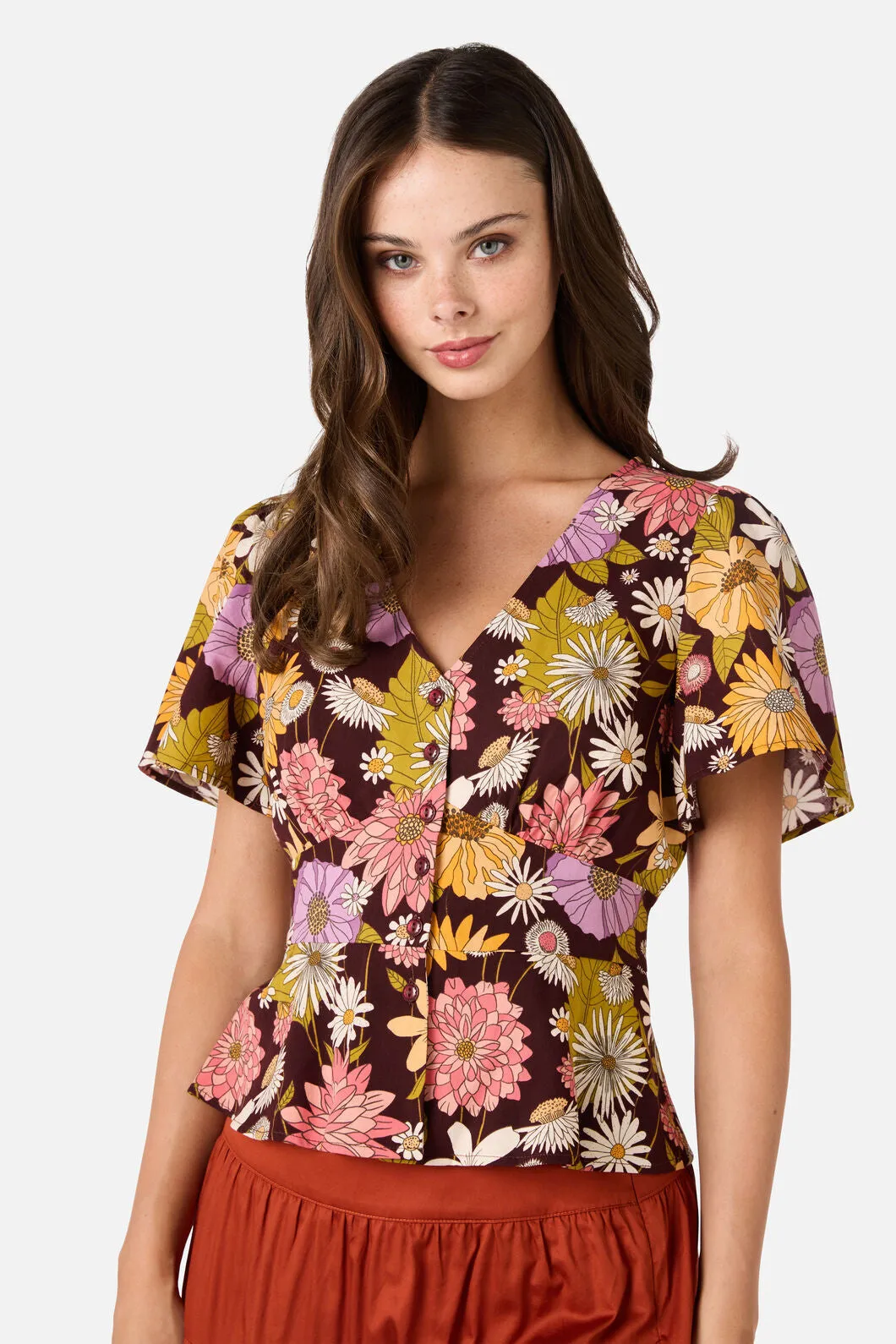Leonie Floral Top with Tie Back sold by Modcloth product image thumbnail 3
