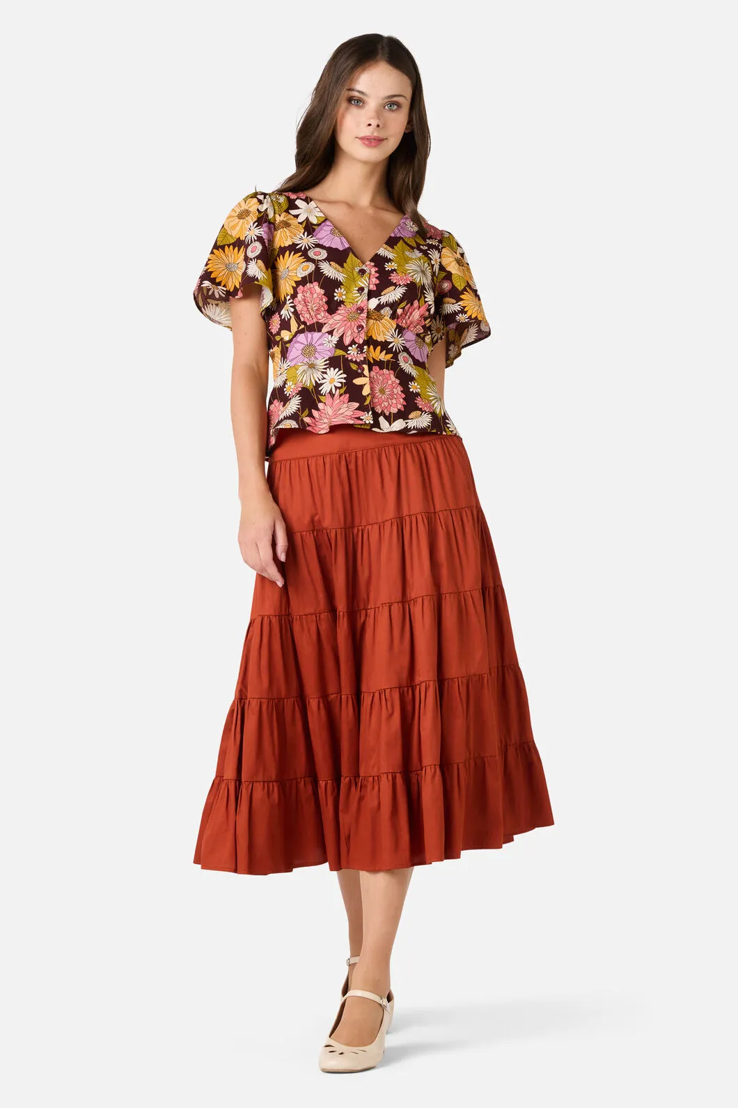 Leonie Floral Top with Tie Back sold by Modcloth product image thumbnail 4