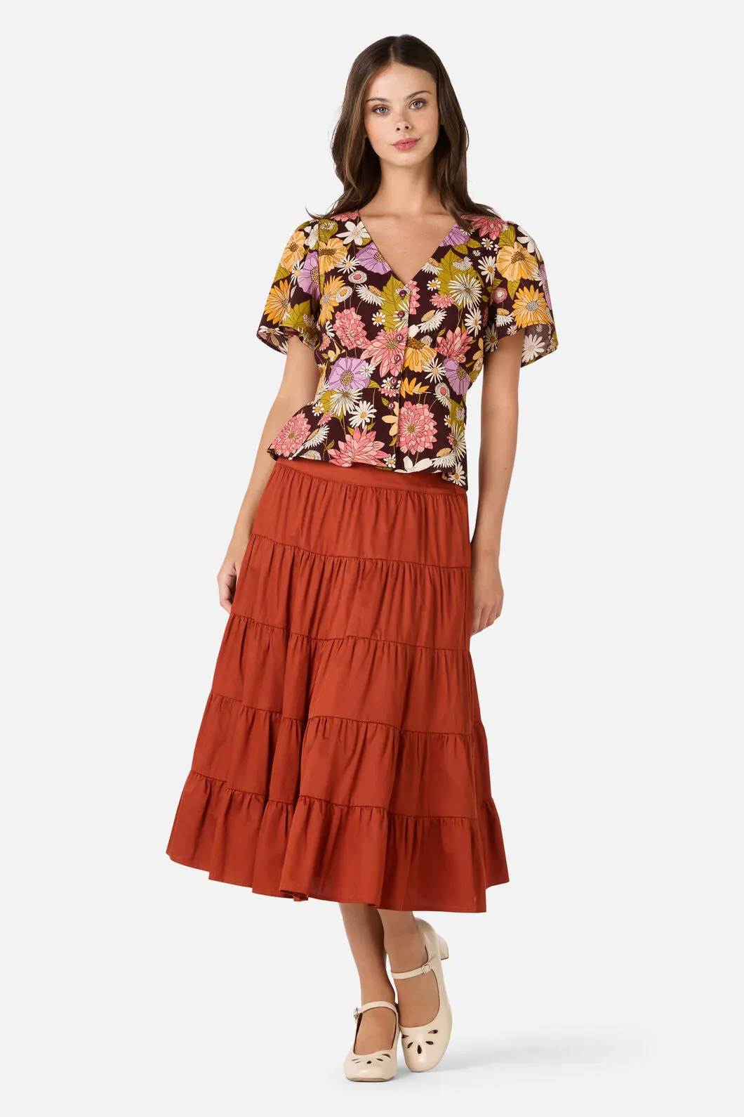 Leonie Floral Top with Tie Back sold by Modcloth product image thumbnail 5