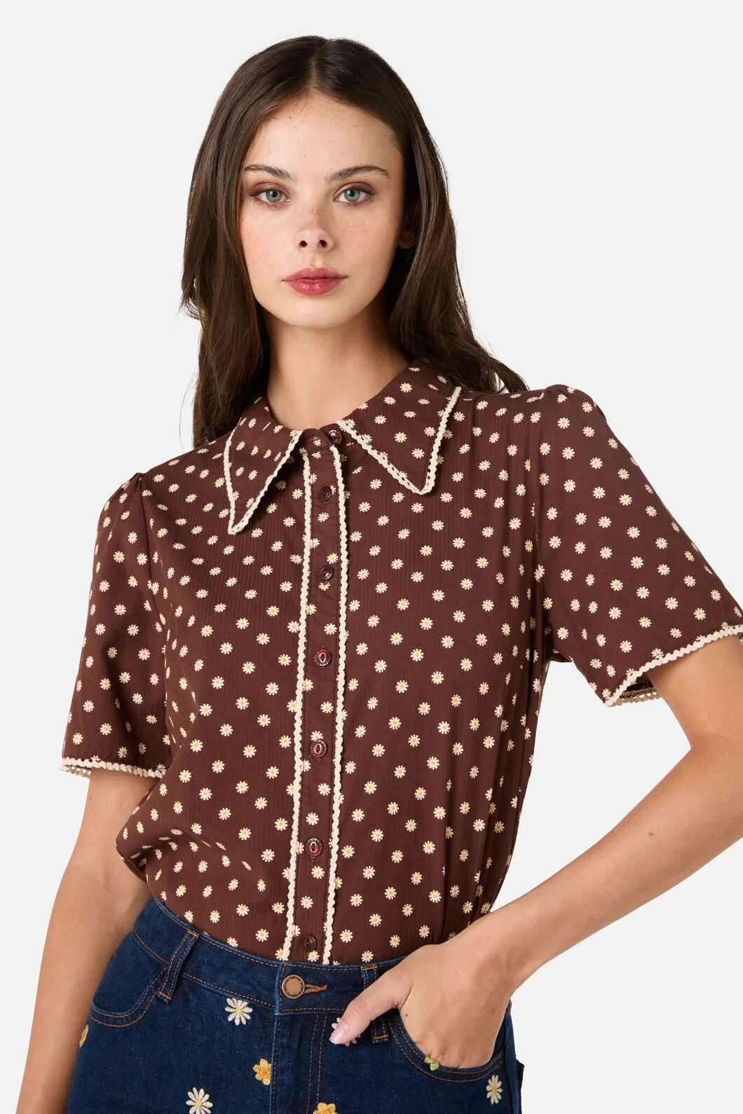 Ditsy Daisy Retro Blouse sold by Modcloth