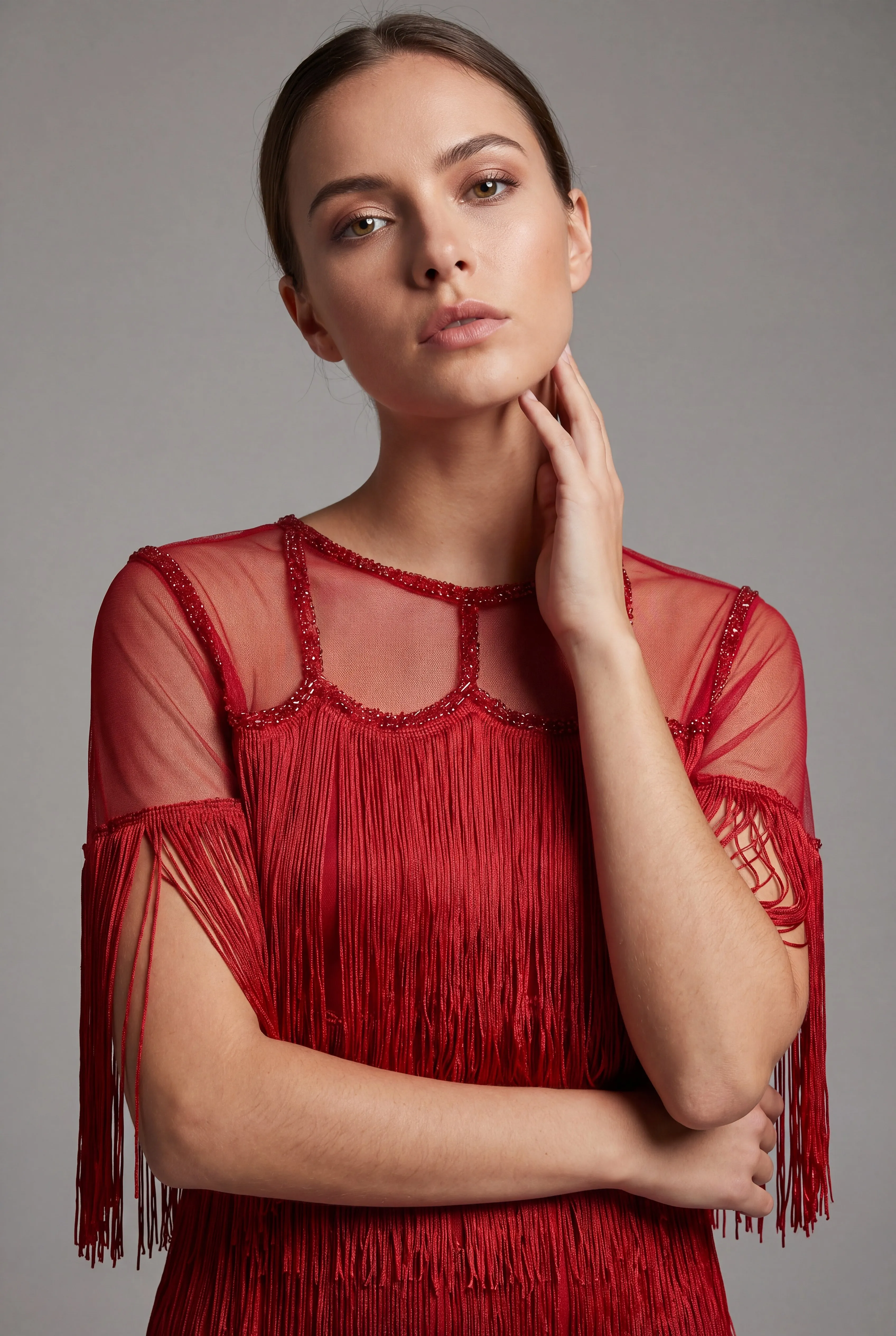 Red Fringe Flapper Dress sold by Modcloth product image thumbnail 2