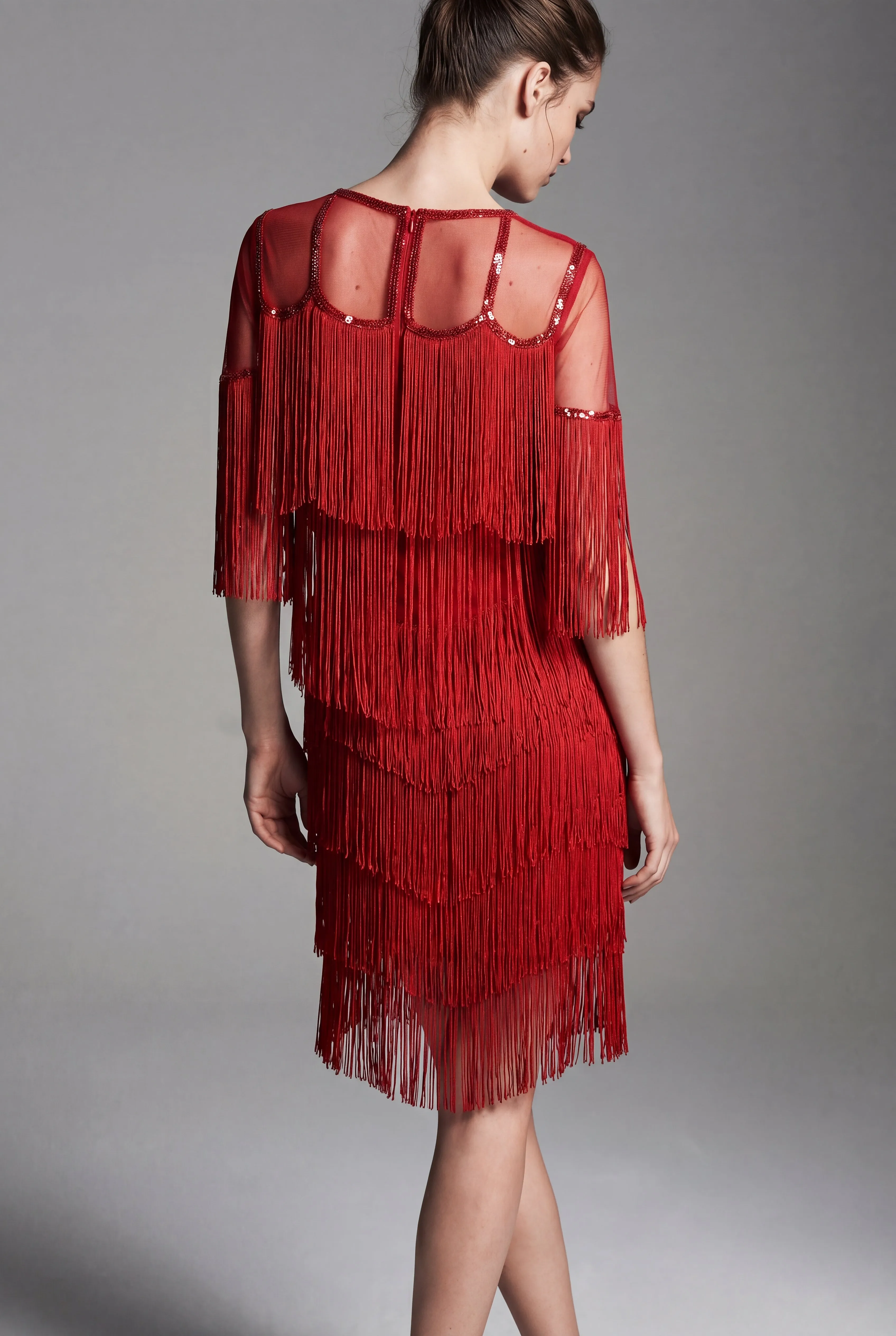 Red Fringe Flapper Dress sold by Modcloth product image thumbnail 3
