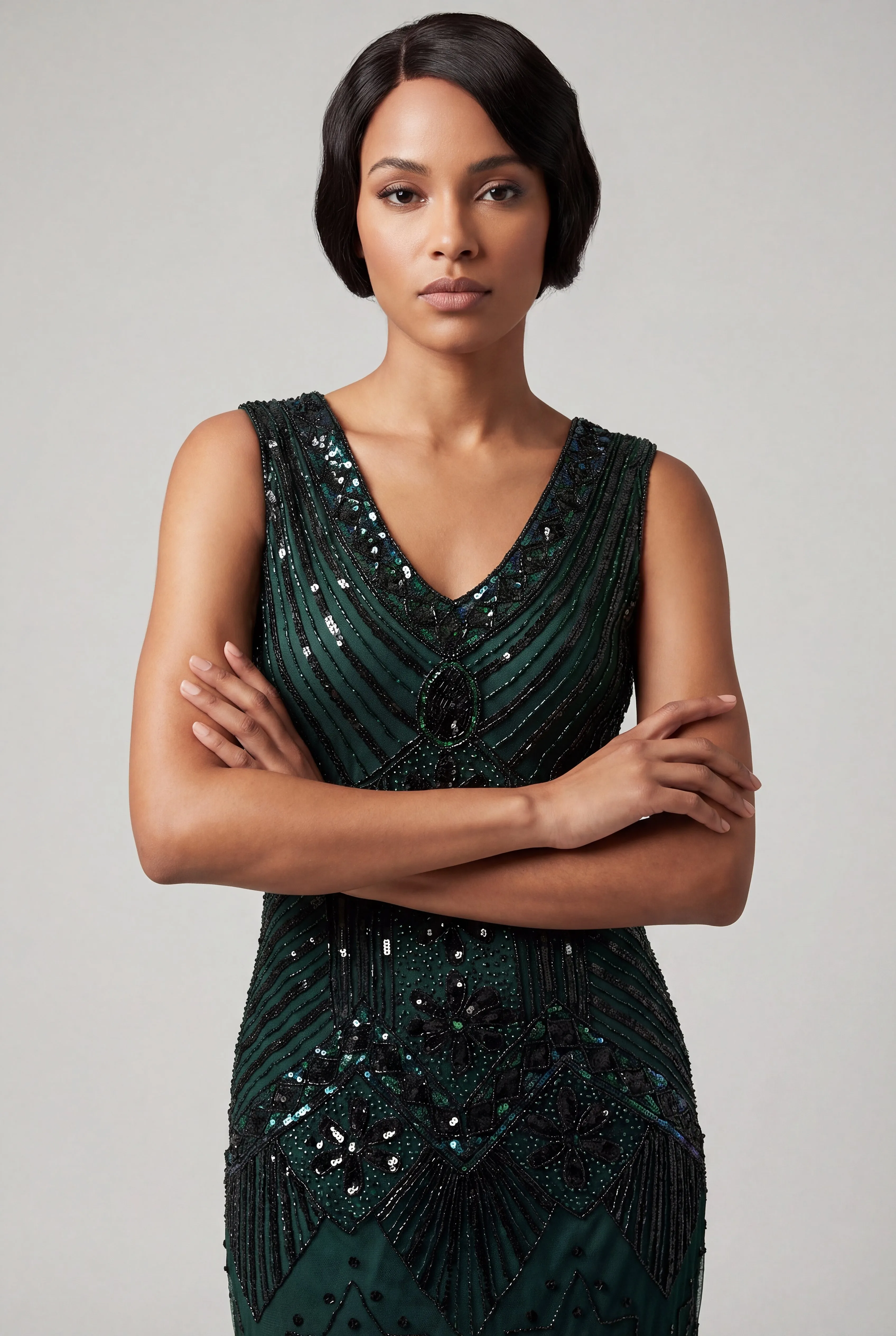 Emerald Art Deco Flapper Dress sold by Modcloth product image thumbnail 3