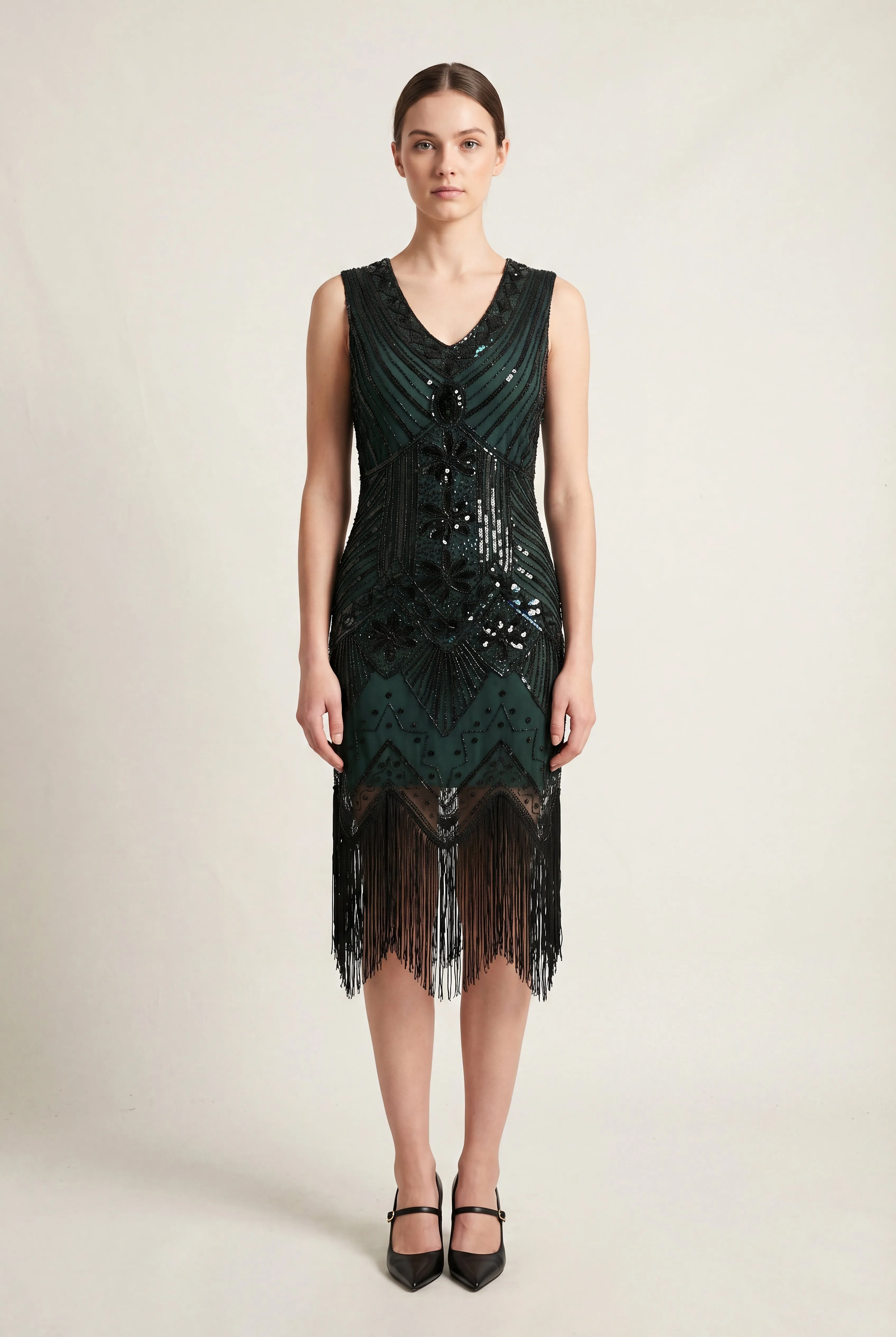 Emerald Art Deco Flapper Dress sold by Modcloth product image thumbnail 4