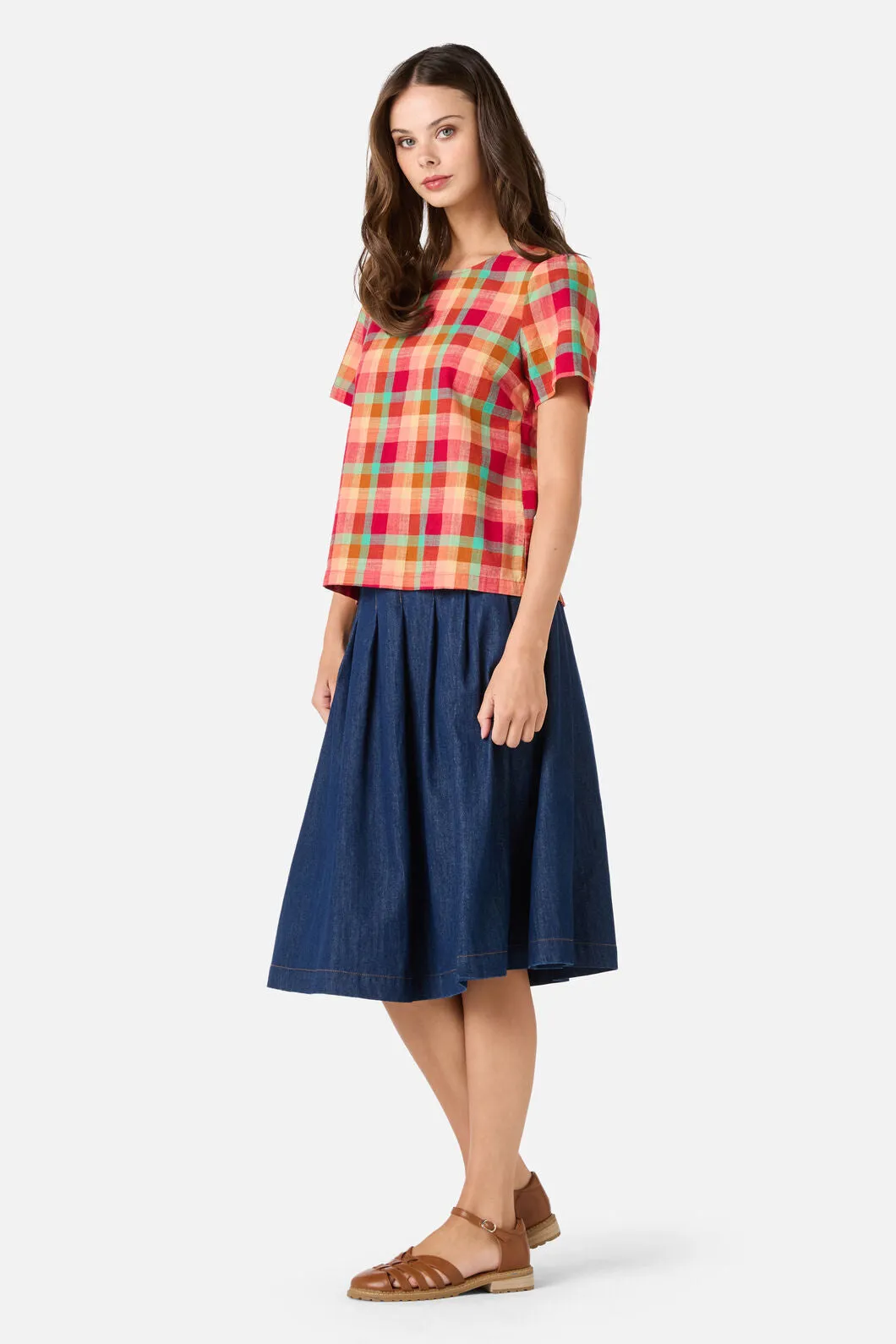 Piper Check Short Sleeve Top sold by Modcloth product image thumbnail 3