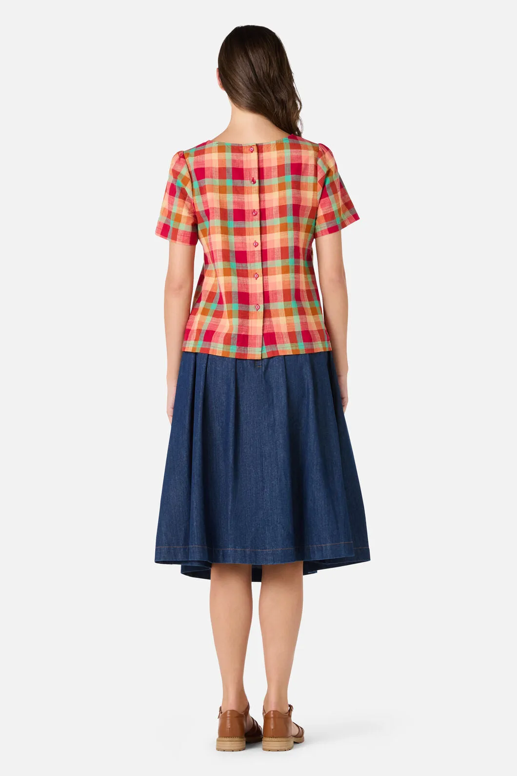 Piper Check Short Sleeve Top sold by Modcloth product image thumbnail 4